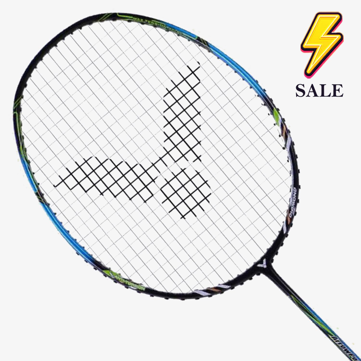 Victor Arrow Power 9000 (AP 9000) Pre-Strung Badminton Racket - Professional Grade Carbon Fiber Shuttlecock Racket for Tournament Play & Training