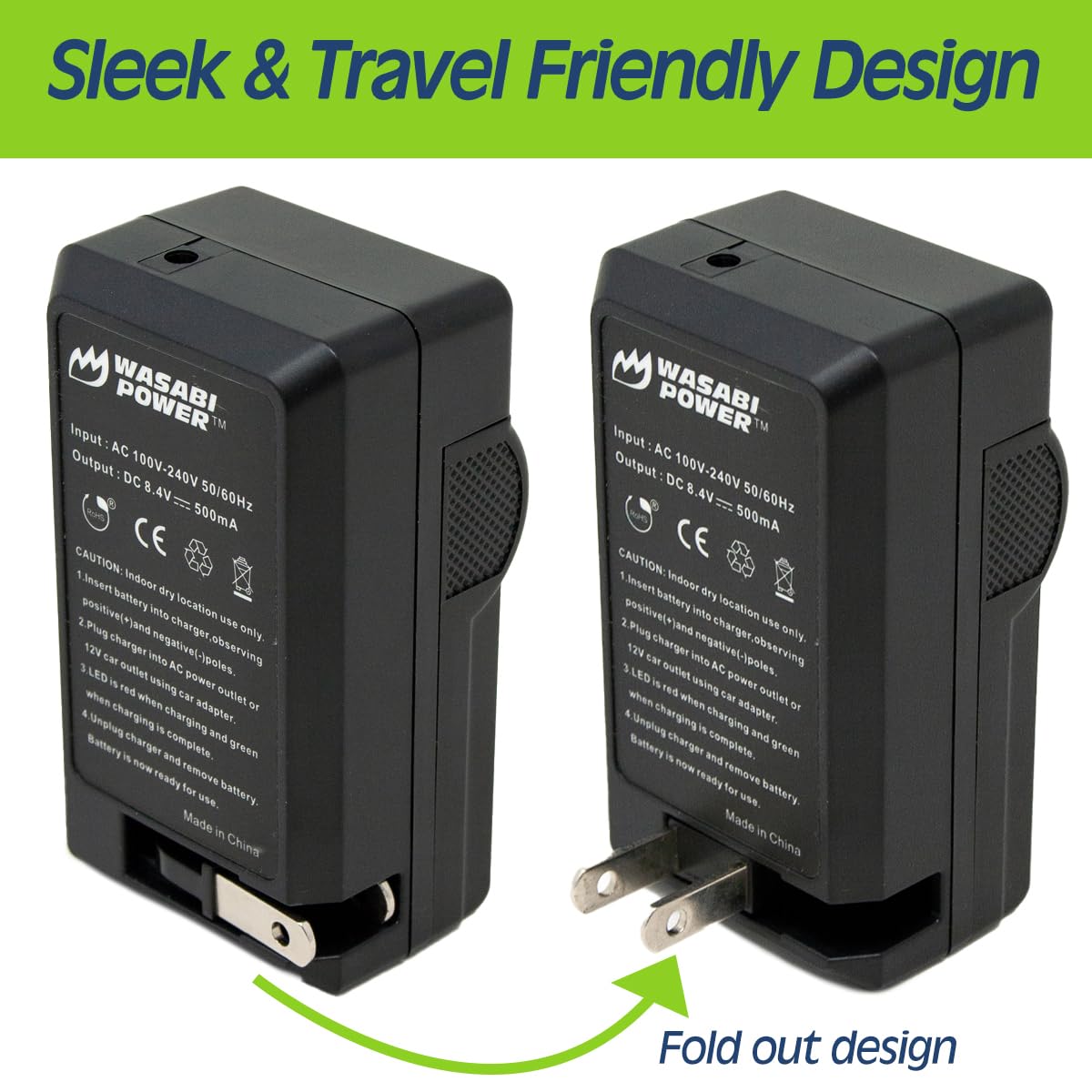 Wasabi Power Battery Charger for Kodak KLIC-7003 - Fast USB Charging, Compatible with Kodak Cameras - Perfect for Travel & Photography Enthusiasts