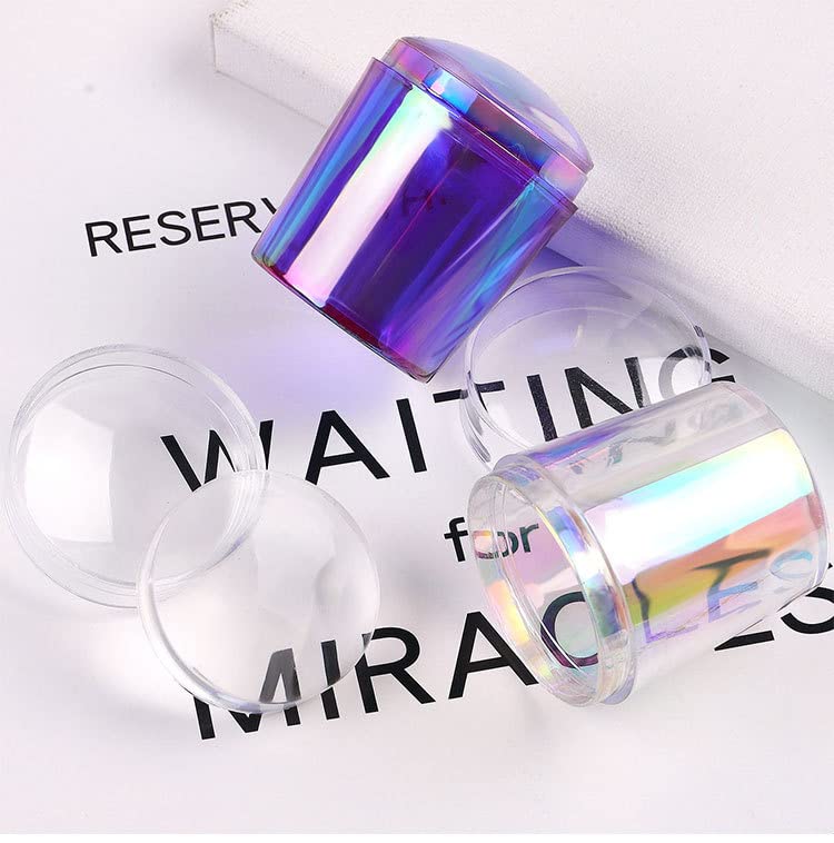 Clear Jelly Nail Stamper for French Tips - Transparent Silicone Rubber Nail Polish Stamper Kit - Perfect for DIY Nail Art, Salon Manicures & At-Home Nail Designs