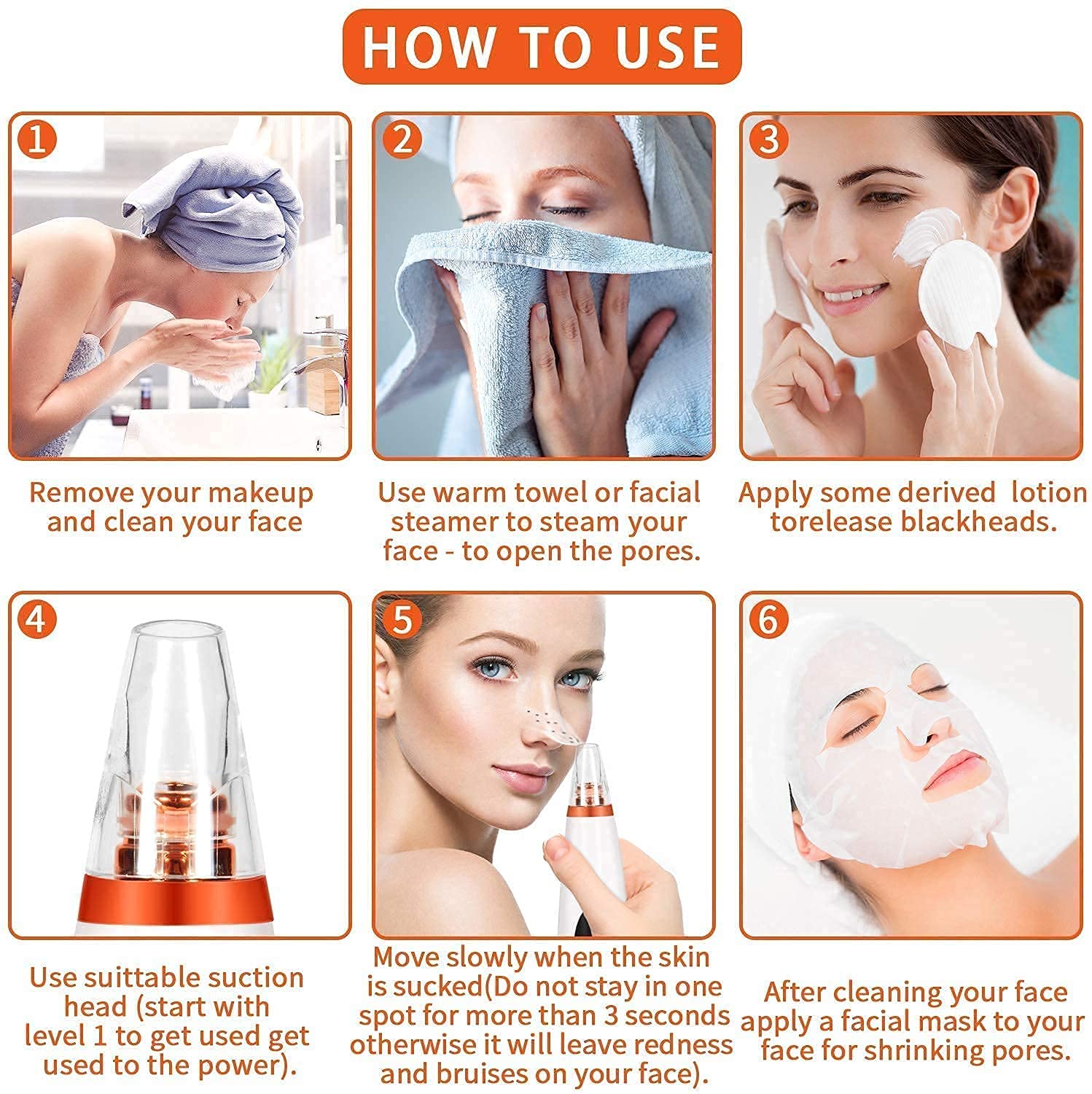 PIPALIYA Professional Acne Pore Cleaner & Blackhead Remover Vacuum Kit - Skin Care Tool for Pimple & Blemish Removal - Perfect for Daily Facial Cleansing & Spa Treatments