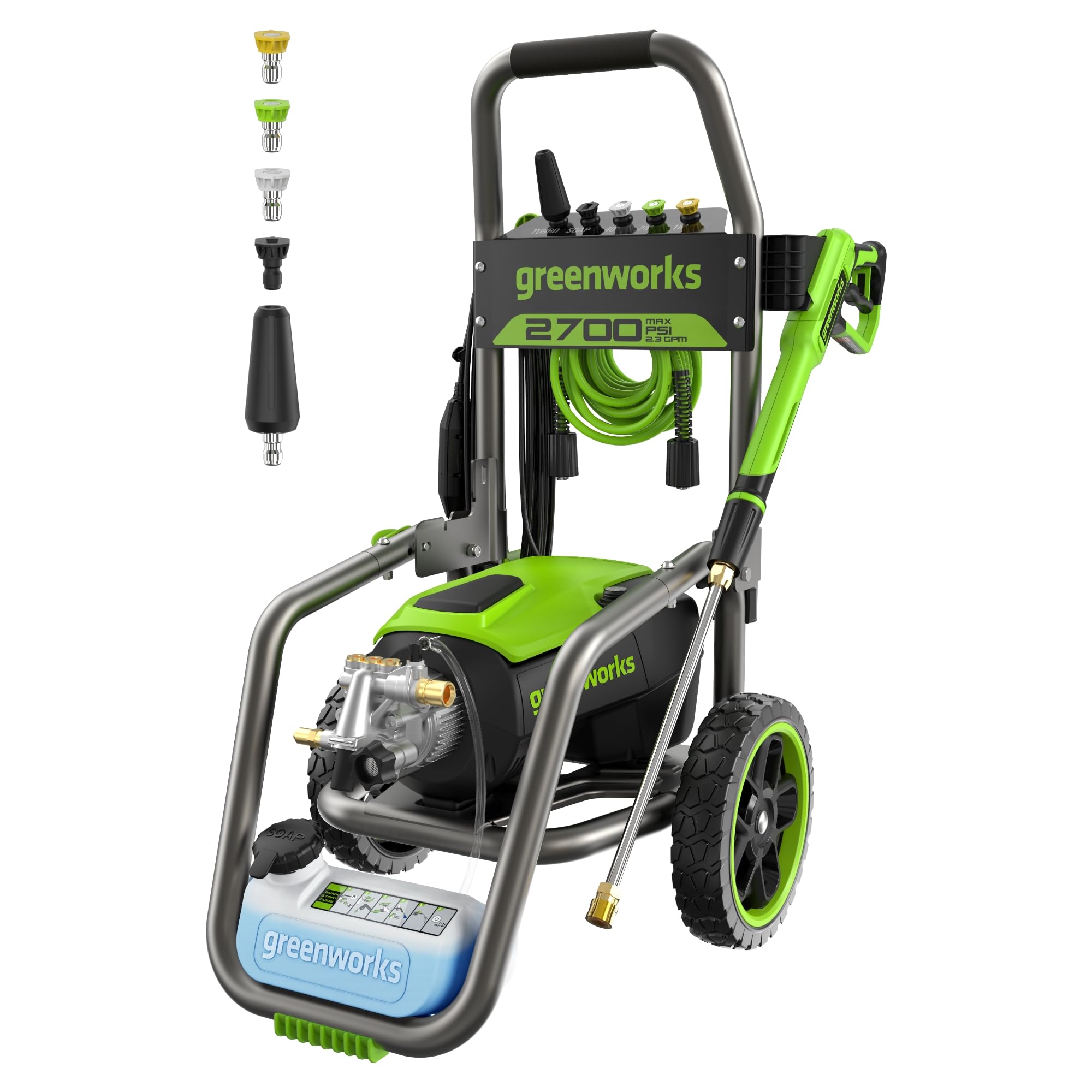 2700 PSI 1.2 GPM Electric Pressure Washer - High Power Cold Water Cleaner for Home, Driveway, Deck & Patio Cleaning