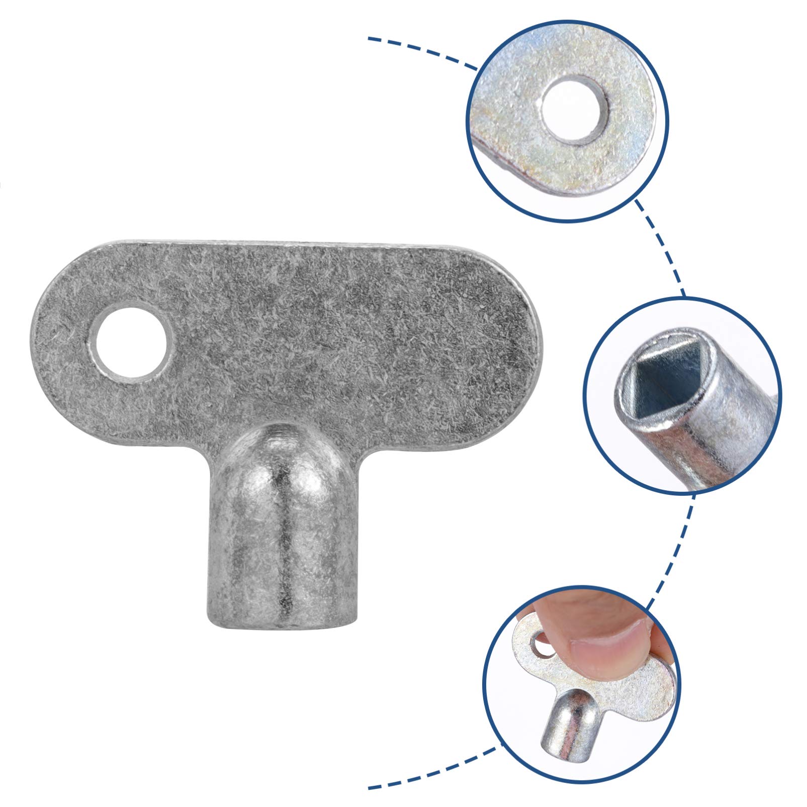 DOITOOL 5-Piece Radiator Bleed Key Set - Universal Radiator Valve Key Wrench for Bleeding Air, Plumbing Valve Key for Radiators, Faucets & Heating Systems - Perfect for Home Heating Maintenance & DIY Plumbing Repairs
