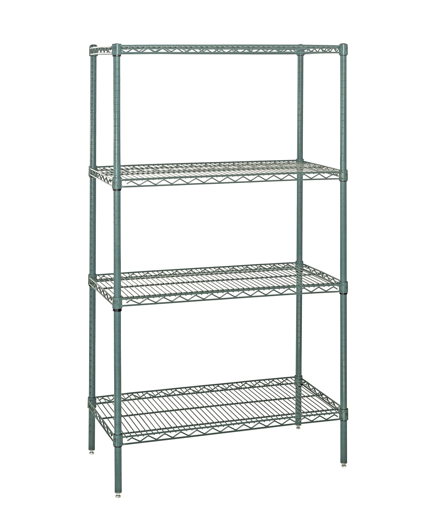 Quantum Storage 4-Tier Wire Shelving Unit Kit - 18x72x74 Inches for Garage & Warehouse