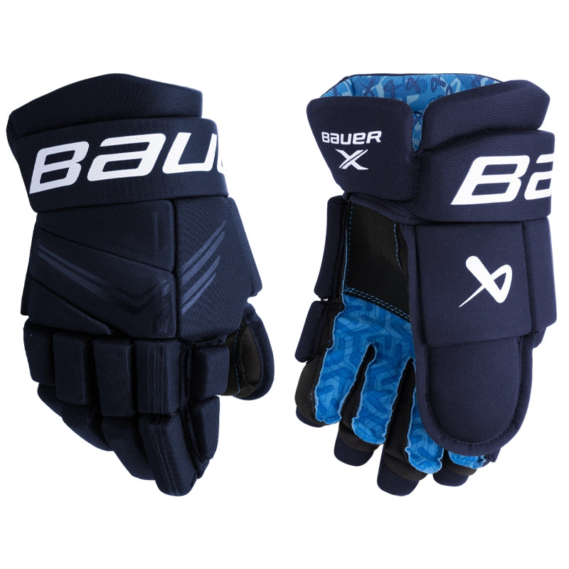 Bauer X Hockey Gloves - Intermediate Level Ice Hockey Gloves for Players - Perfect for Training, Games & On-Ice Performance