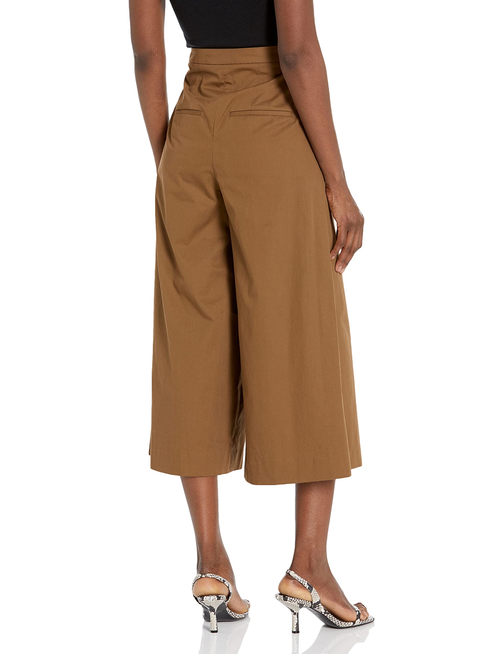 Vince Women's Pleated Culotte Pants - High Waisted Flowy Wide Leg Trousers for Work, Office & Casual Wear | Comfortable Stretch Fabric for All-Day Wear