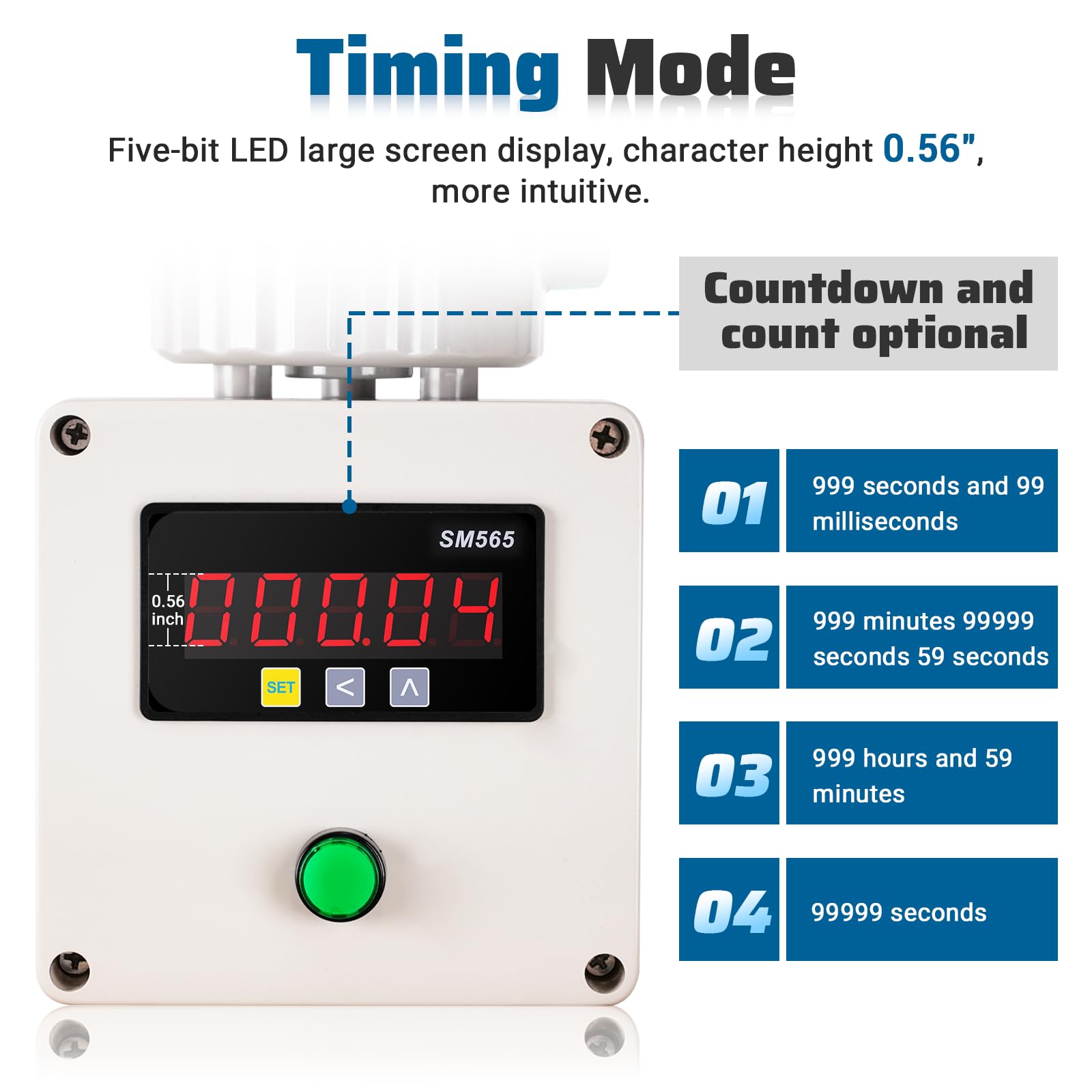 Industrial Cycle Timing Siren Alarm 0-105dB - Single Sound & Light Alarm with Timer (AC110V) - Perfect for Factories, Warehouses & Emergency Alert Systems