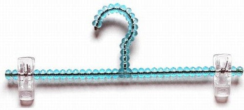 Turquoise Beaded Hangers for Pants & Skirts - Premium Closet Organizer for Wardrobe Storage & Display