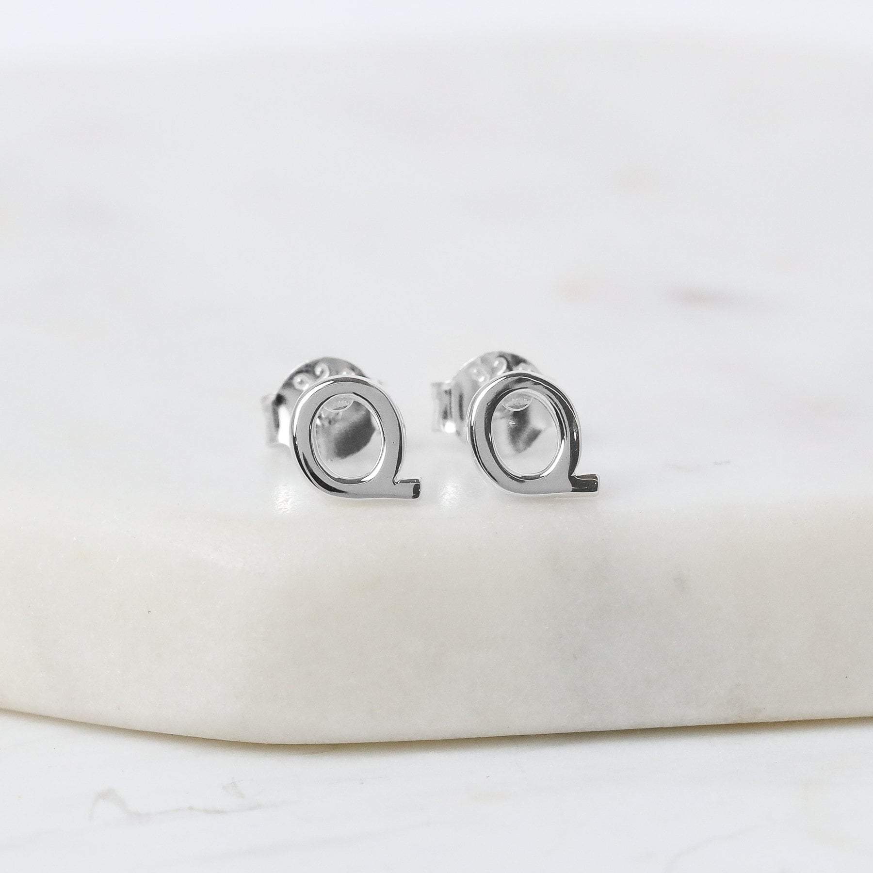 Alphabet Stud Earrings for Women - A-Z Letter Initials, Gold & Silver Plated, Hypoallergenic - Perfect for Gifts, Everyday Wear & Special Occasions
