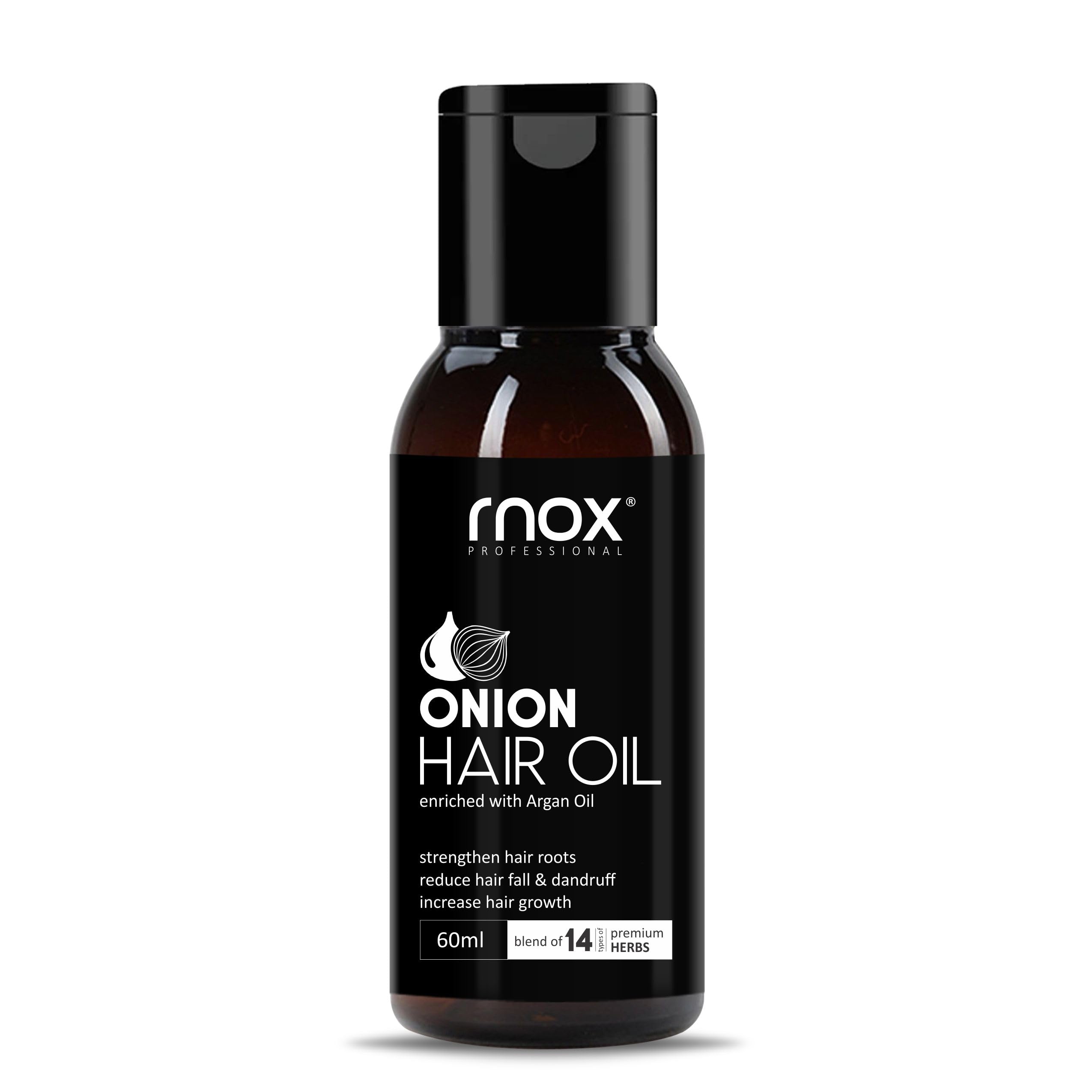 Organic Onion Hair Oil for Hair Growth & Hair Fall Control - Enriched with Neem, Almond, Kalonji & Olive Oils - Best for Men & Women - Promotes Thicker, Stronger Hair - Perfect for Daily Scalp Massage & Deep Conditioning Treatment