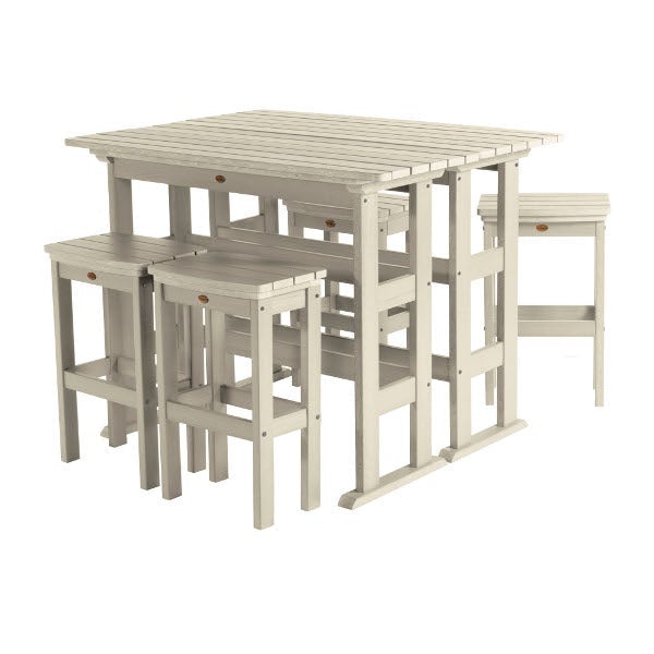 Lehigh 6-Piece Bar Height Balcony Patio Set - Outdoor Dining & Entertaining Furniture for Small Spaces