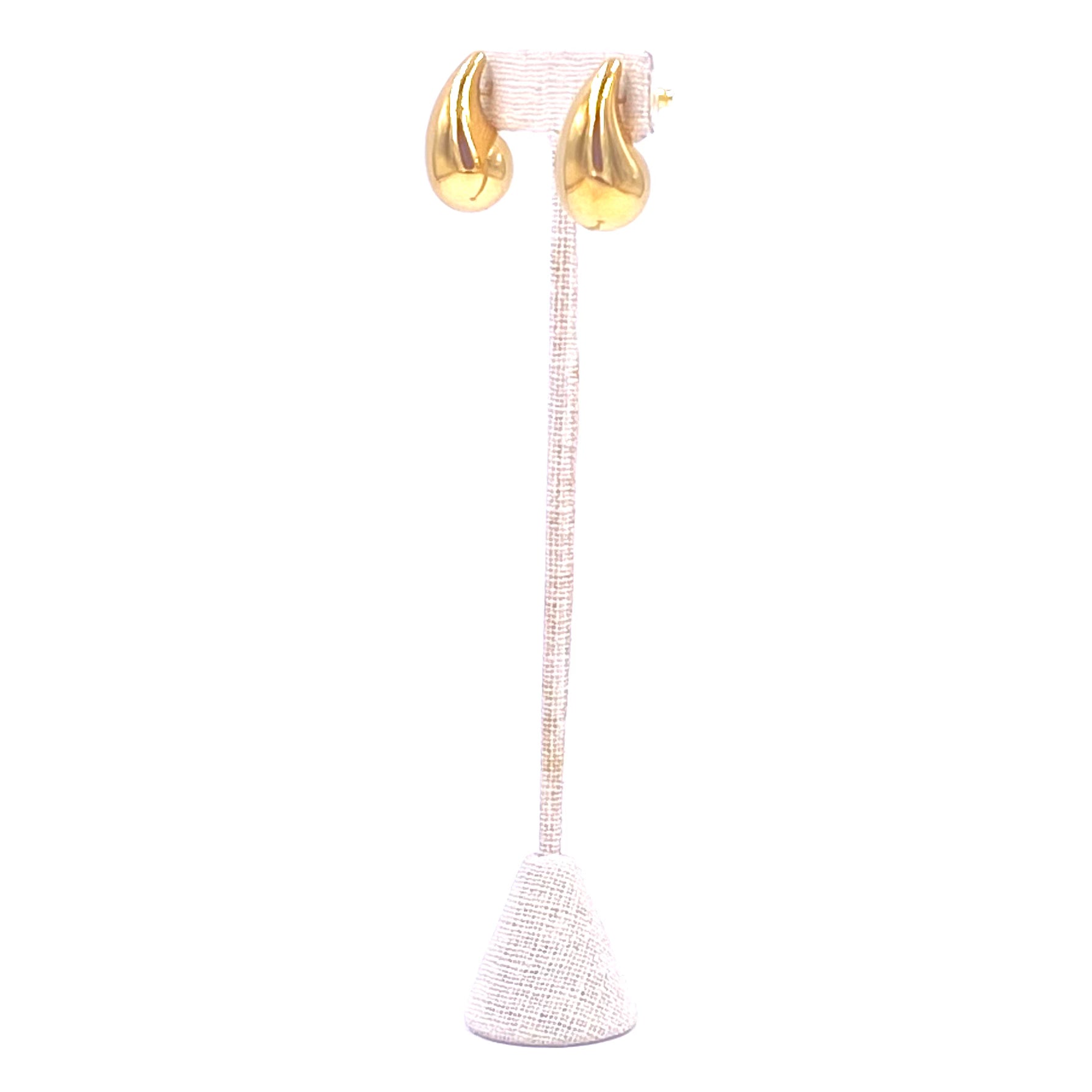 Ashley Gold Stainless Steel Gold Plated Tear Drop Stud Earrings for Women - Hypoallergenic Fashion Jewelry for Parties, Weddings & Everyday Wear