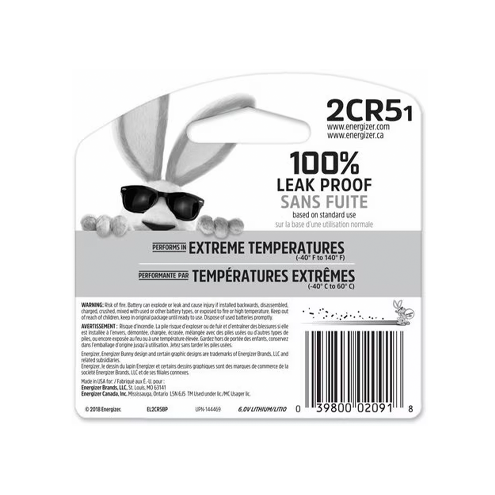 Energizer 2CR5 6V Lithium Battery - Long Lasting Power for Digital Cameras, Medical Devices & Professional Equipment