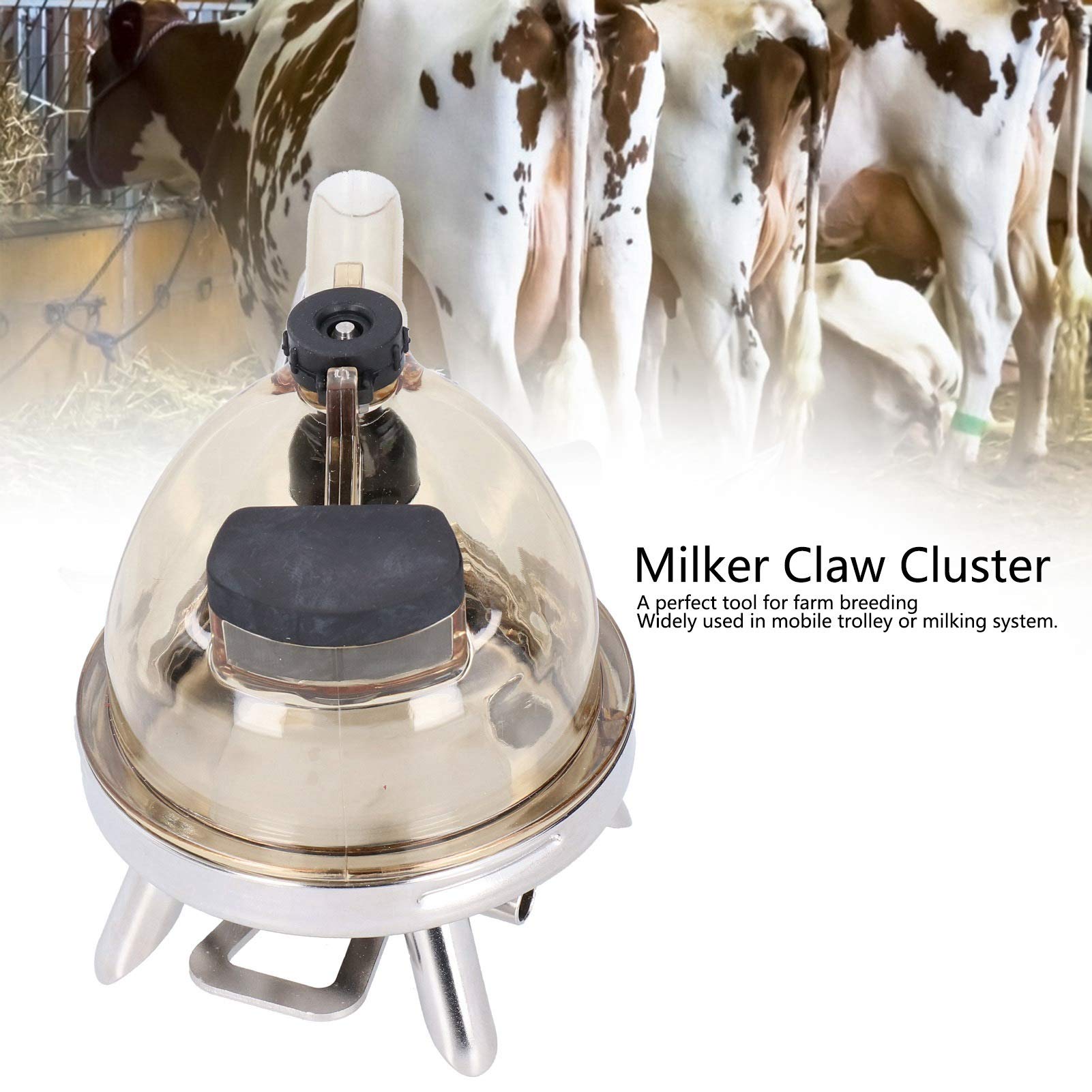 CHEOTIME 400ml Stainless Steel Milking Claw - Durable Cow Milk Collector Tool for Farm Milking Machines | Perfect for Cows & Sheep | Ideal for Dairy Farms, Homesteads & Small-Scale Milk Production