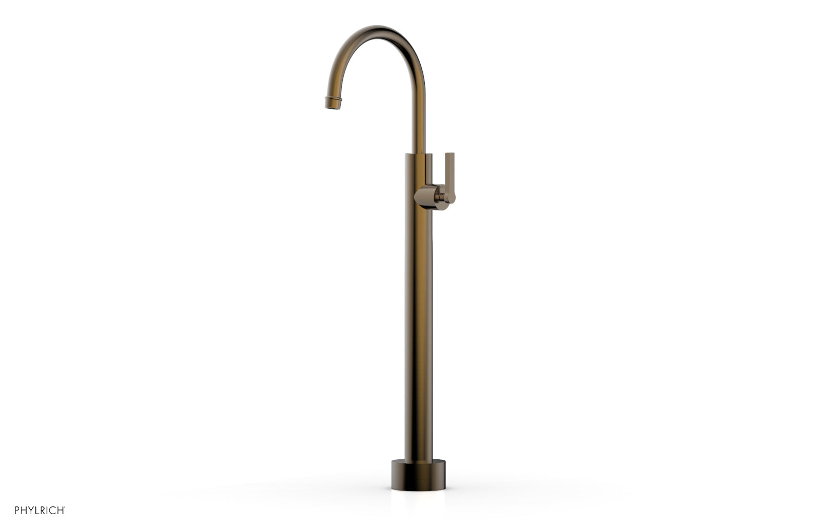 HEX MODERN Low Floor Mount Tub Filler with Lever Handle - Model 501 47 04 - Perfect for Contemporary Bathroom Designs and Spa-Like Showower Experiences