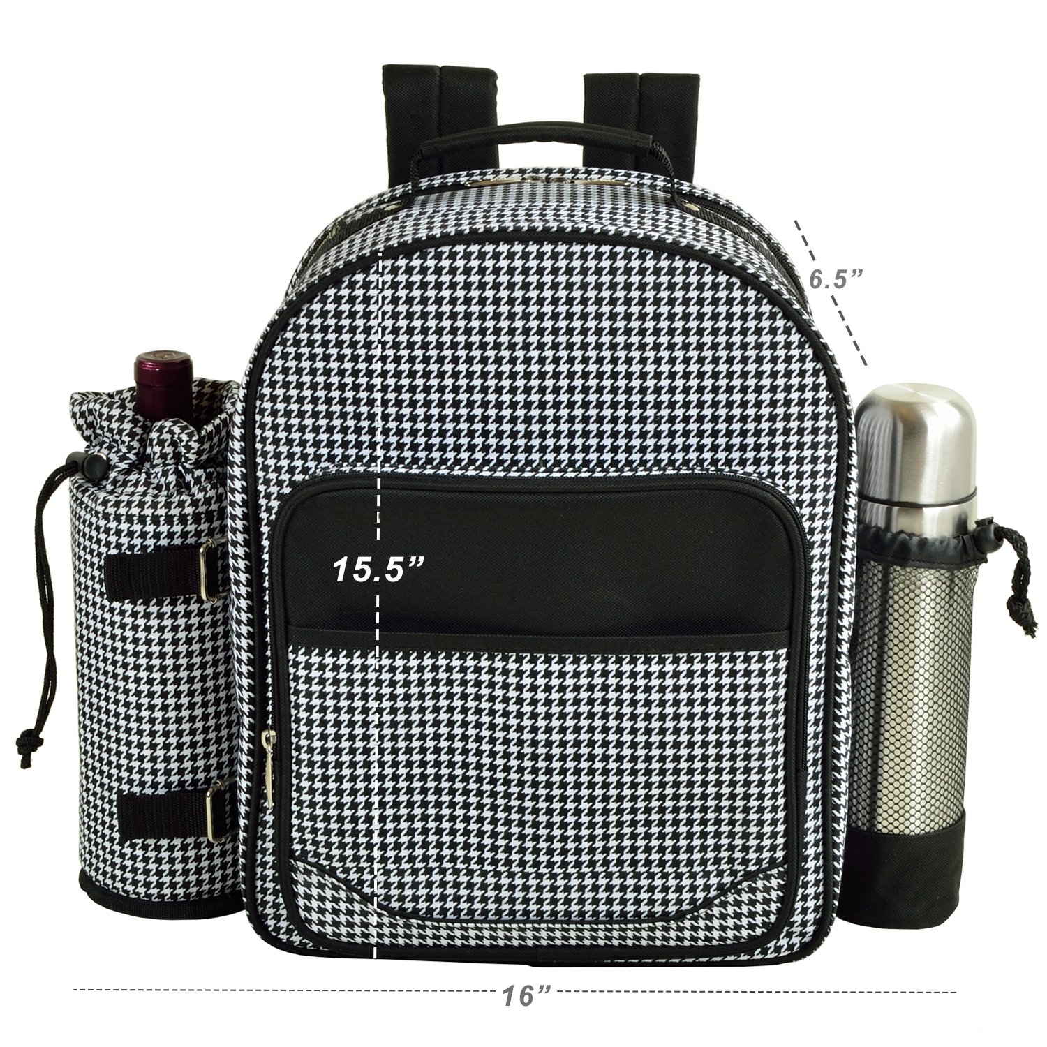 Picnic at Ascot 2-Person Picnic Backpack Set with Coffee Service, Cooler & Insulated Wine Holder - Premium Outdoor Picnic Gear for Couples, Parks & Beach Days - Made in USA