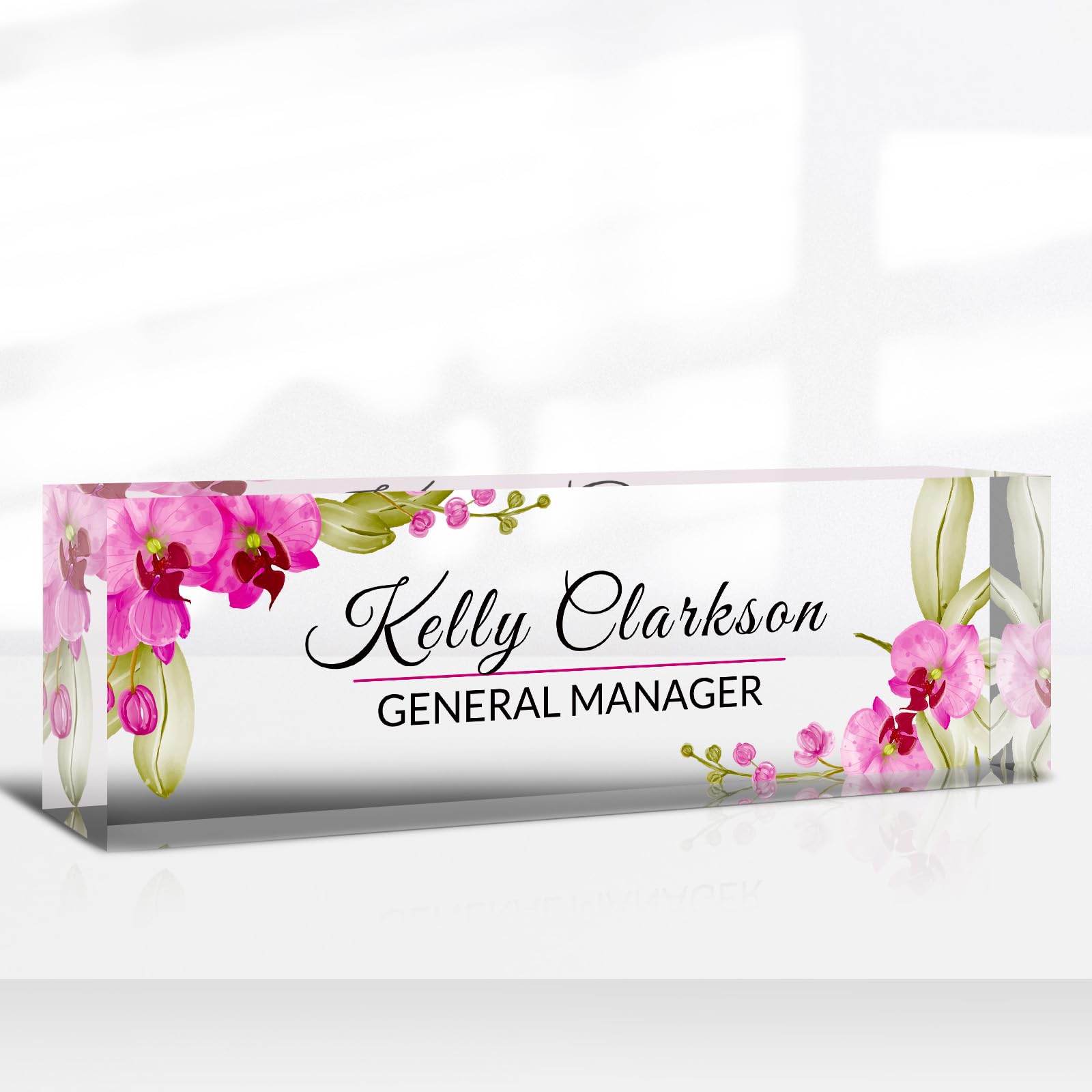 Personalized Desk Name Plate - Custom Office Nameplate for Boss, Nurse, Teacher, Employee & Coworkers | Teacher Appreciation & Office Gifts | Perfect for Workplace, Reception Desks & Professional Settings