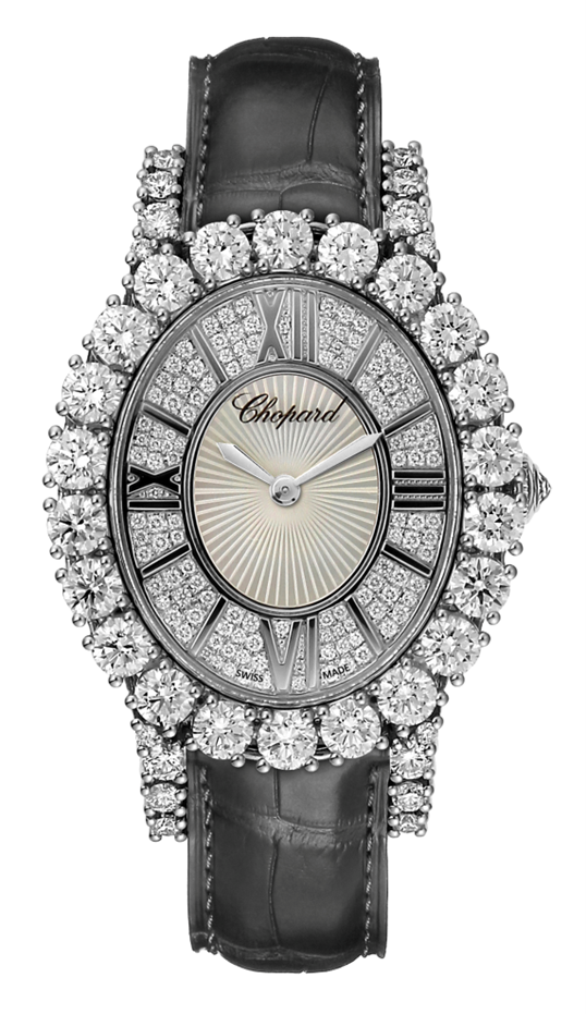 Chopard L'Heure Du Diamant 18K White Gold Diamond Women's Luxury Watch - Elegant Timepiece for Formal Events & Special Occasions