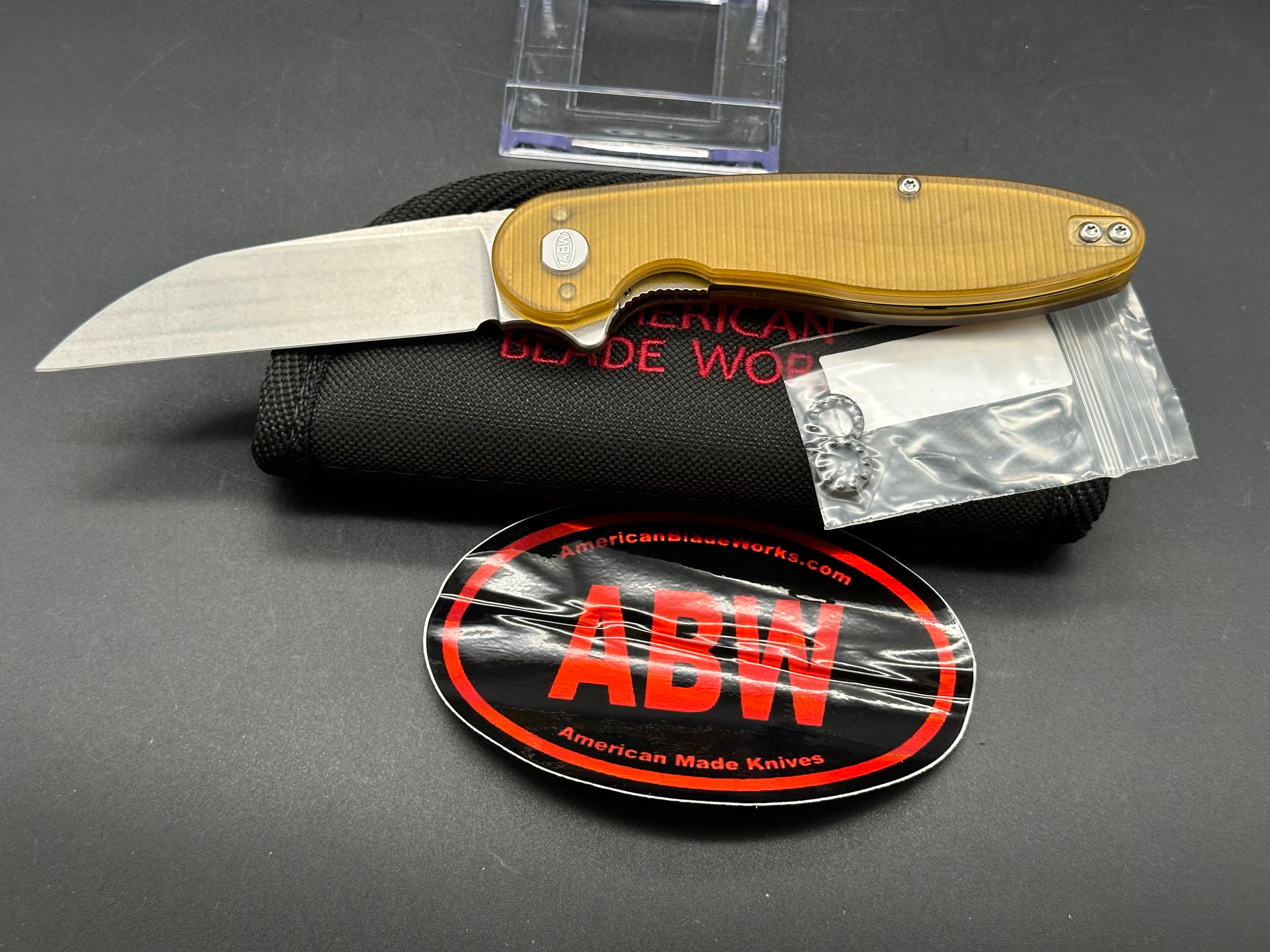 American Blade Works Model 1 V6 Folding Knife with Premium Skiff Bearings - EDC Pocket Knife for Outdoor, Camping & Everyday Carry