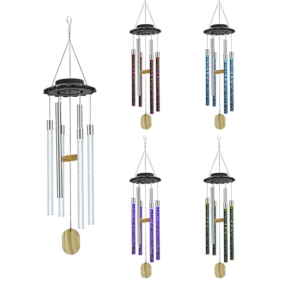 Solar Pipe Wind Chime Light - Outdoor Courtyard Balcony Window Sill Decorative Lighting - 5 Pack Creative Gift for Garden Patio Home Decor - Perfect for Relaxing Evenings & Outdoor Ambiance