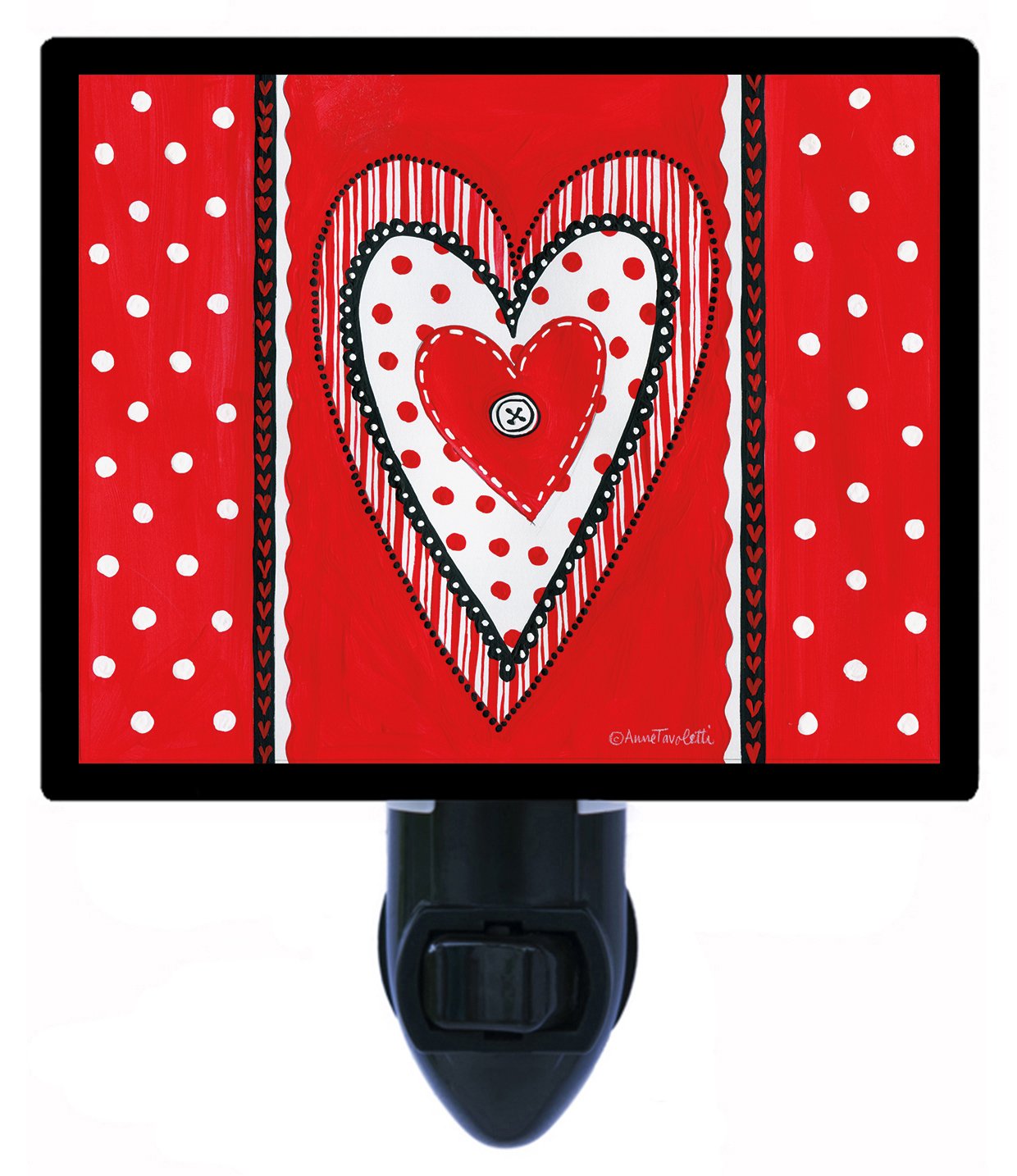 Romantic Heart-Shaped LED Night Light for Valentine's Day - Soft Glow Bedside Lamp for Couples, Kids Room, Nursery Decor & Gift Idea