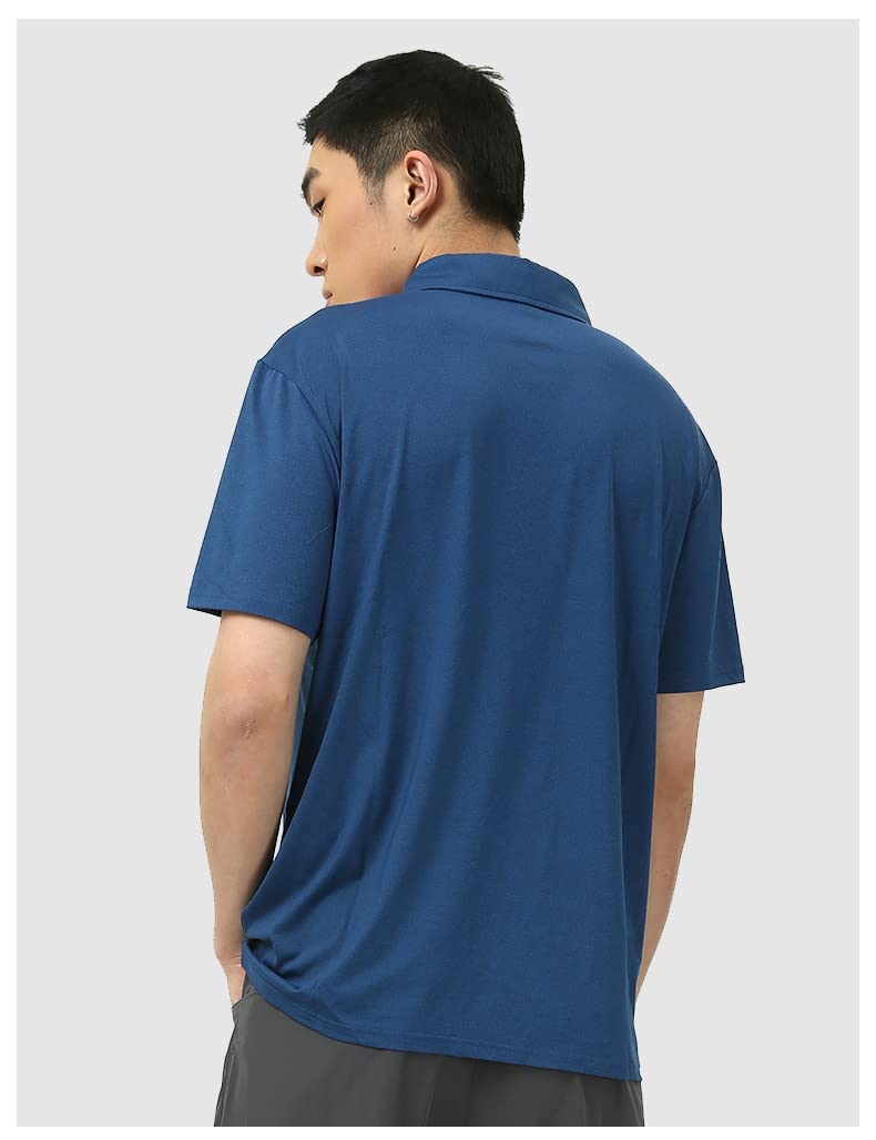 ROCK CLOUD Men's Casual Polo Shirt - Breathable Cotton Short Sleeve Button Down Shirt for Golf, Work & Everyday Wear | Comfortable Fit for Business Casual & Outdoor Activities