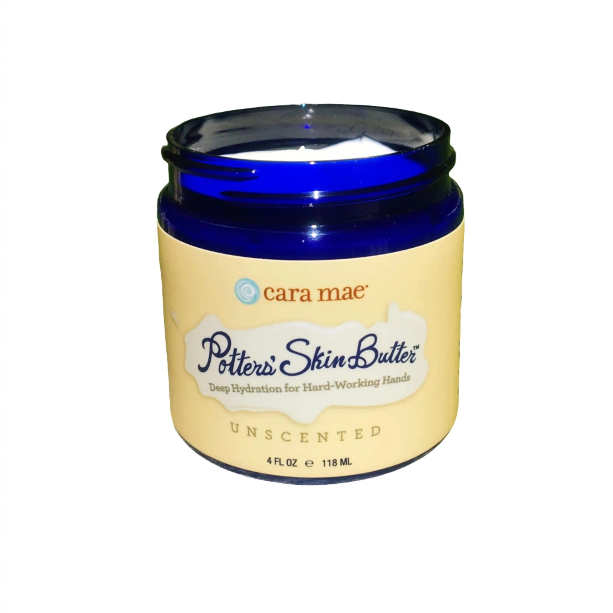 **Cara Mae Unscented Potters' Skin Butter - Ultra Moisturizing Hand Cream for Dry, Cracked Skin - Perfect for Potters, Artists & Crafters**