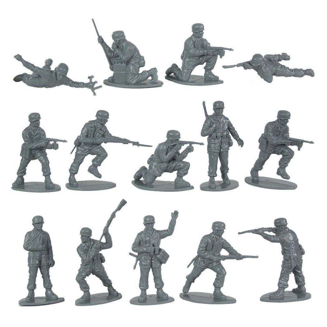 Classic Italian Infantry Toy Soldiers (Gray) - Perfect for Collectors, War Games, and Historical Dioramas