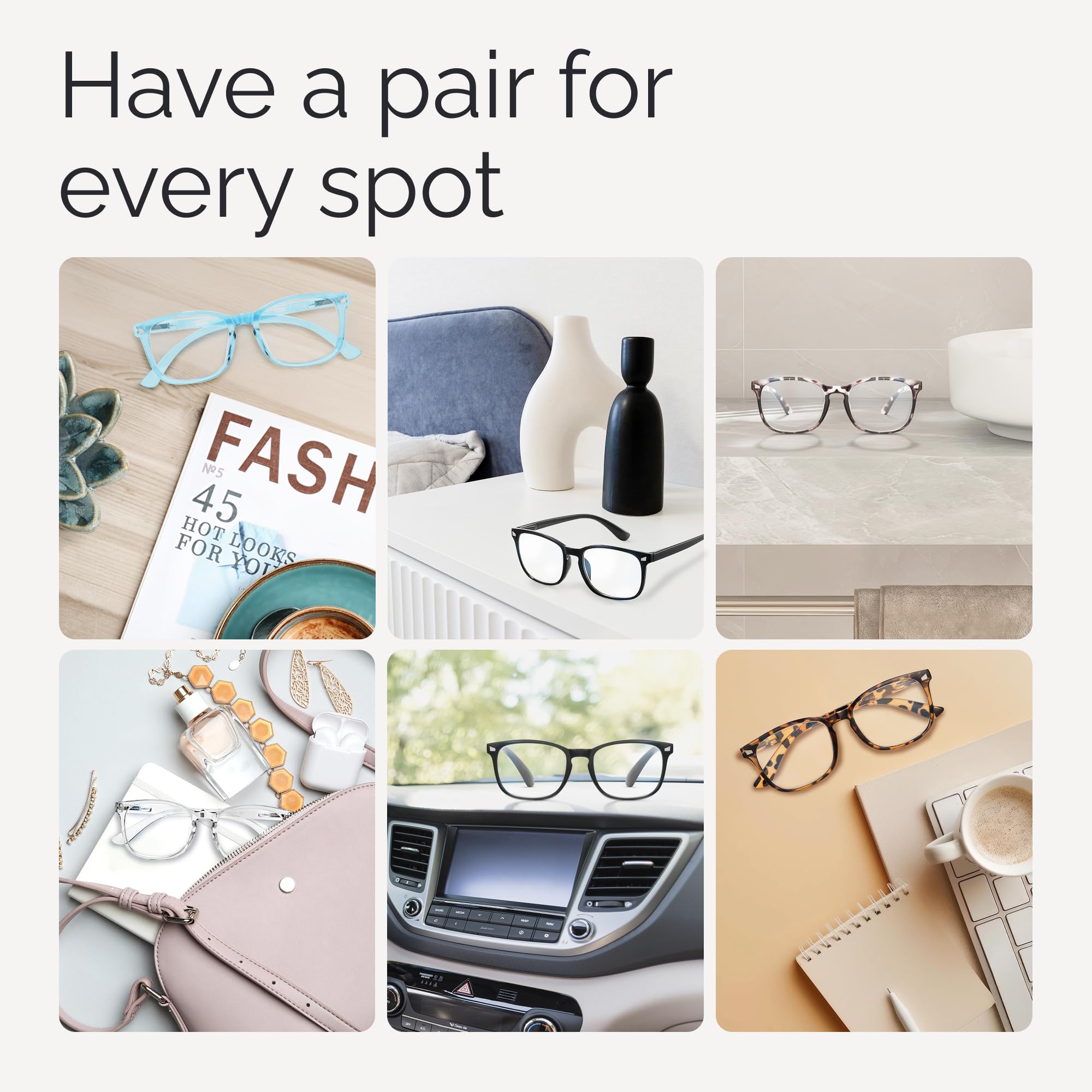 CCVOO Blue Light Blocking Reading Glasses for Women & Men - Computer Glasses with Anti-UV Protection for Screen Time, Office Work & Digital Eye Strain Relief