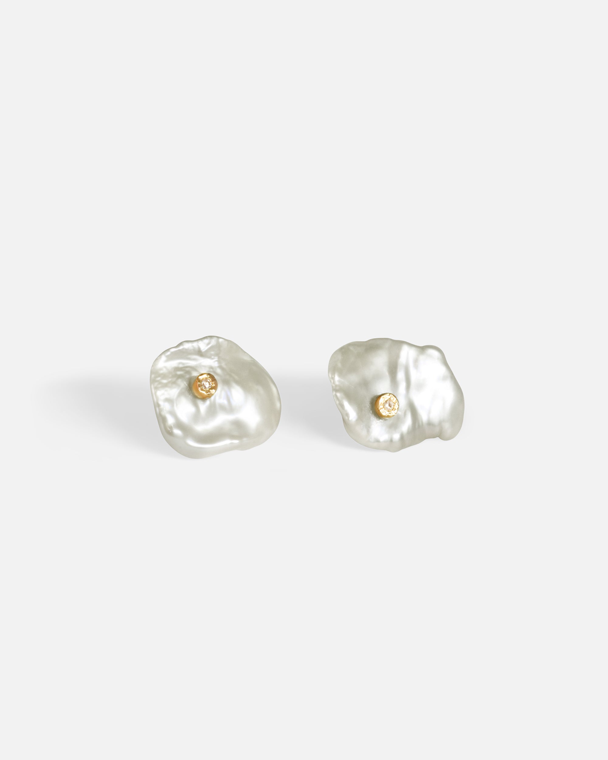 Keshi Petal Stud Earrings for Women - Minimalist Gold Hoop Earrings for Daily Wear | Perfect for Work, Date Night & Casual Outfits