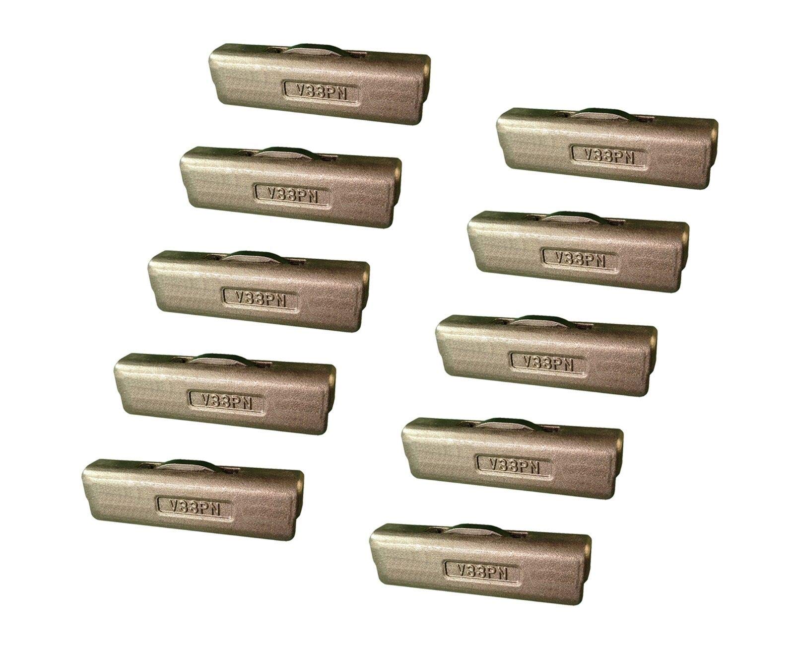 10-Pack Esco Style Super V Bucket Tooth Flex Pin - V33PN Replacement for Excavator & Loader Buckets - Heavy Duty Digging & Mining Applications