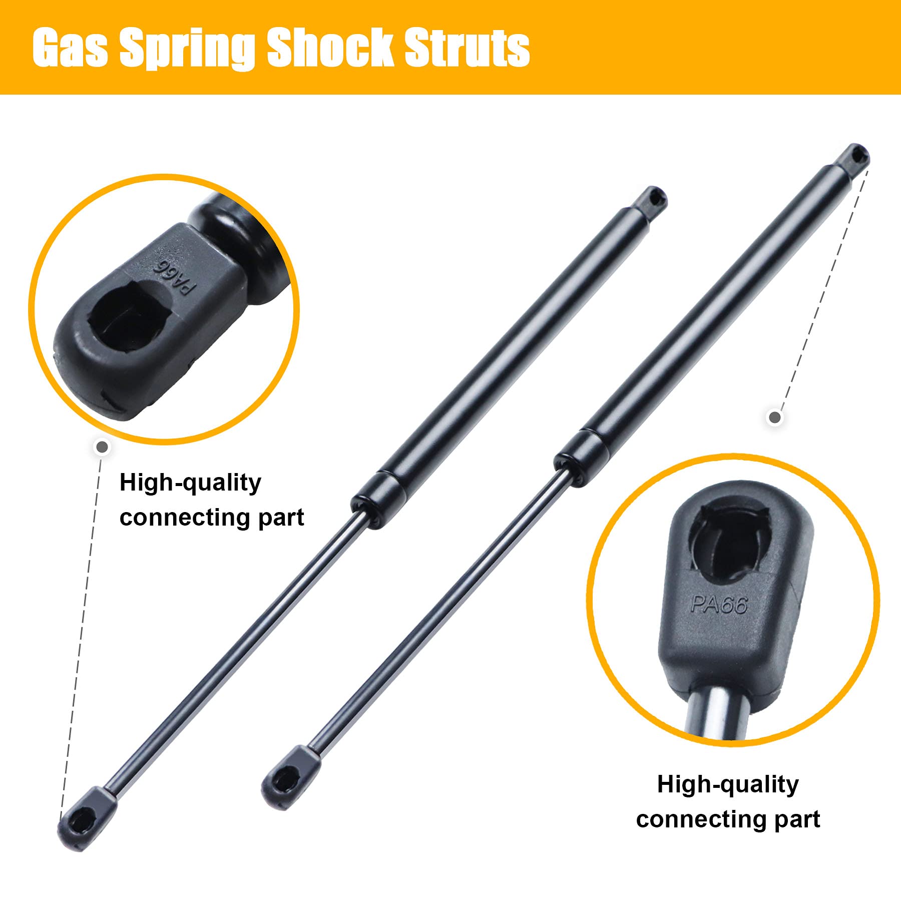 2 Pcs 17 Inch 120 lbs Gas Struts - Heavy Duty Prop Shock Lift Springs for RV Camper Bed, Truck Cap, Boat Hatch, Murphy Bed & Toolbox Lid - Perfect for Smooth Door Lift & Secure Storage