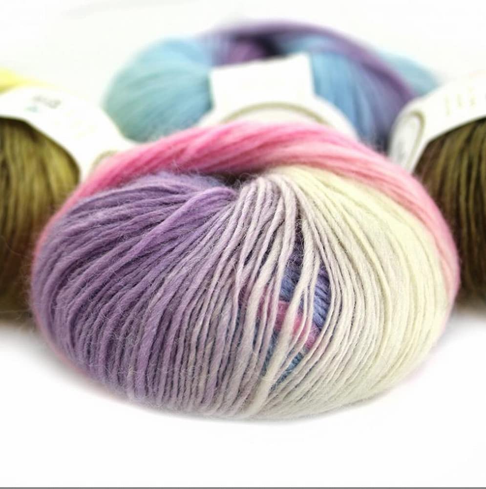 Luxury Handpainted Soft Wool Knitting Yarn - Premium Crochet Thread for DIY Scarf, Sweater & Crafts (25 Vibrant Colors) - Perfect for Winter Knitting Projects & Handmade Gifts