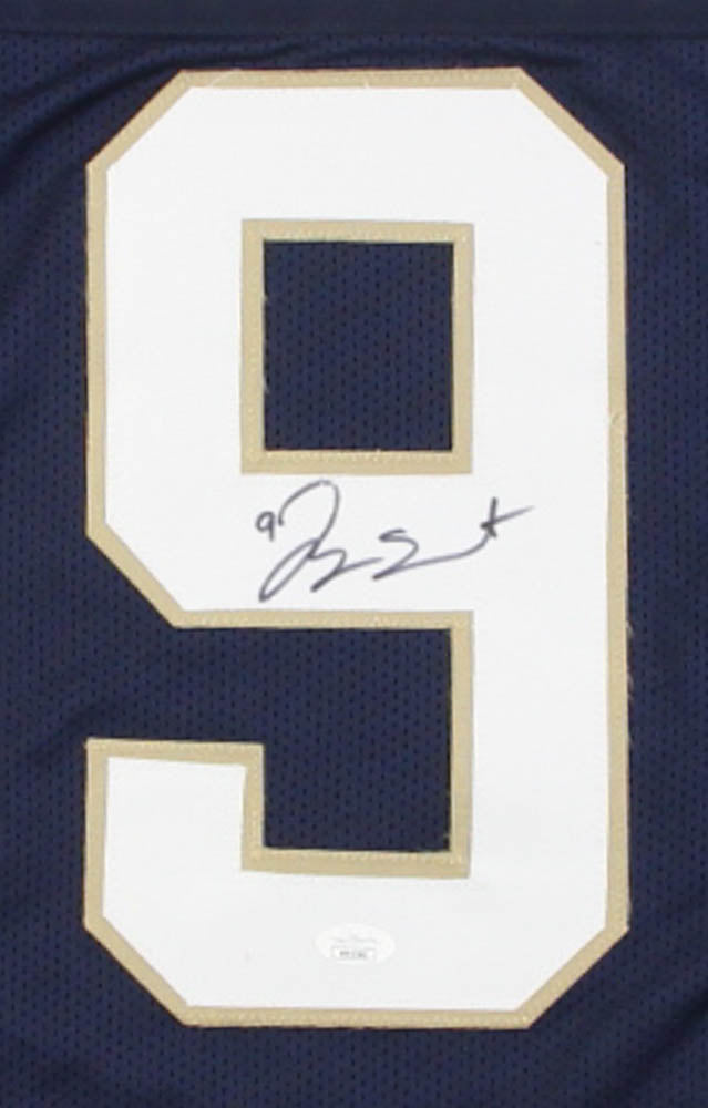 Jaylon Smith Autographed Blue Notre Dame Fighting Irish Football Jersey - Perfect for Collectors, Fans & Sports Memorabilia Displays
