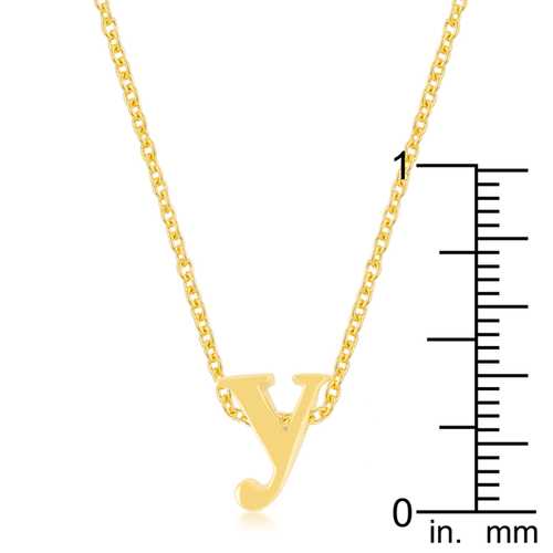 Golden Initial Y Pendant Necklace for Women - 14K Gold Plated Letter Y Charm Jewelry Gift for Her - Perfect for Birthdays, Anniversaries & Everyday Elegance