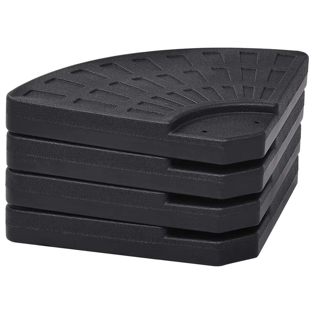 Heavy Duty Outdoor Umbrella Stand Base - 4 Pack Black Patio Umbrella Holder for Deck, Lawn, Garden & Pool - Weather Resistant Market Umbrella Base with Fast Delivery - Perfect for Backyard, Beach and Outdoor Dining Areas