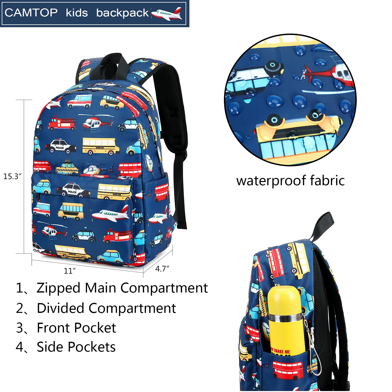 Best CAMTOP Kids Backpack for Preschool & Kindergarten - Durable Toddler School Bookbag for Boys & Girls - Perfect for School, Travel & Daily Use