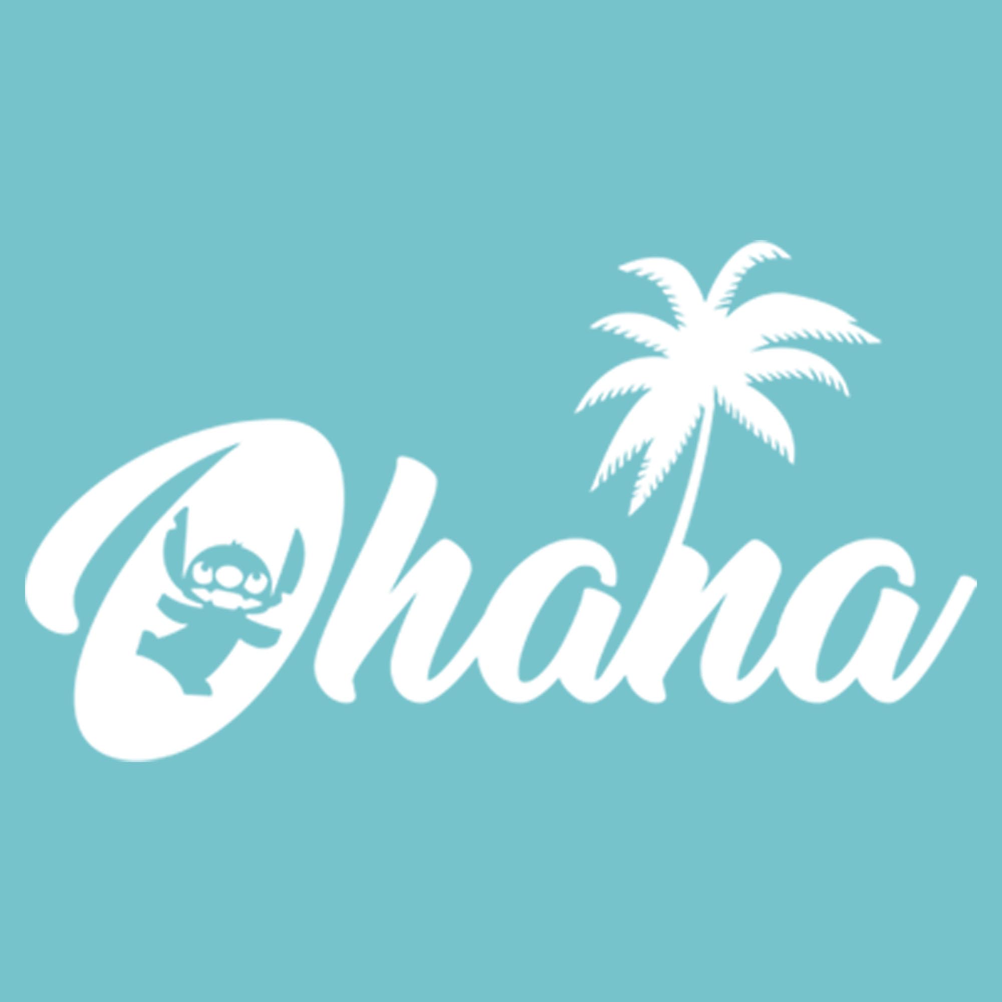 Disney Lilo & Stitch Ohana Silhouette Graphic Girls' Solid Crewneck T-Shirt - Cute Casual Outfit for School, Playdates & Family Gatherings