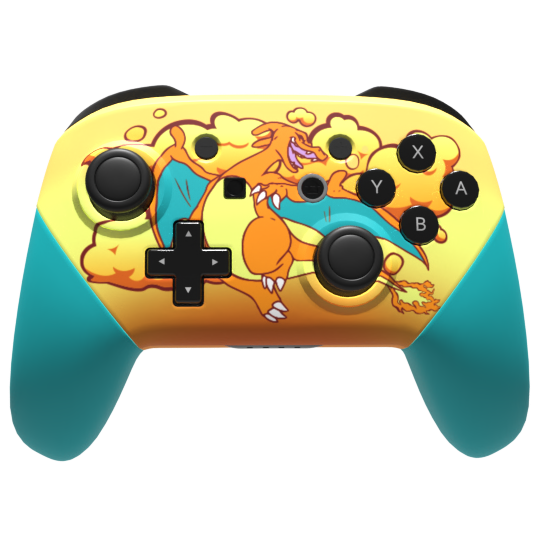Custom Switch Pro Controller - Charizard Edition for Nintendo Switch | Wireless Gaming Controller with Ergonomic Design - Perfect for Competitive Gaming & Pokemon Fans