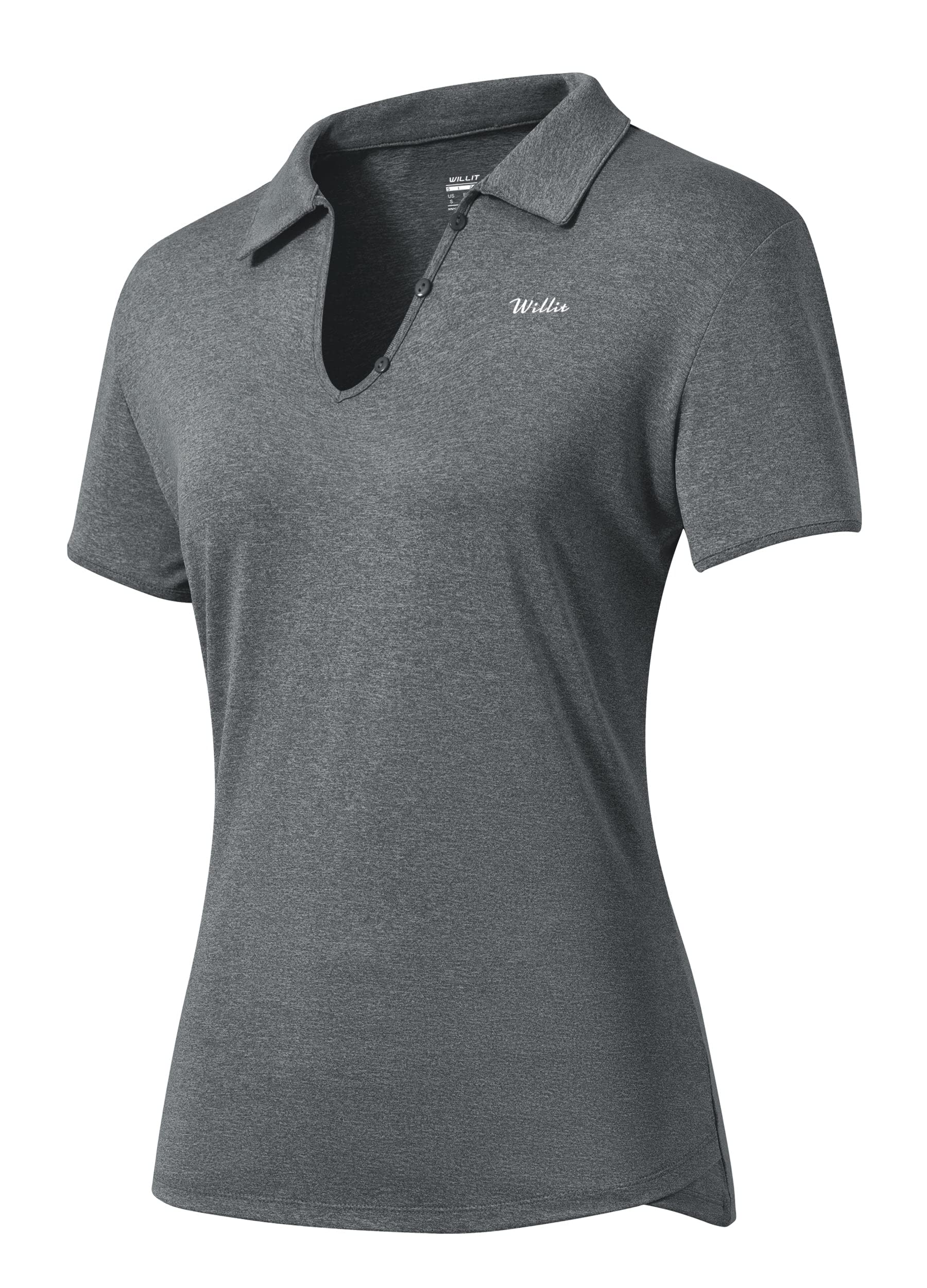 Willit Women's Quick Dry Tennis & Golf Polo Shirt - UPF 50+ Short Sleeve Moisture Wicking Active Shirt for Running, Workout & Outdoor Sports