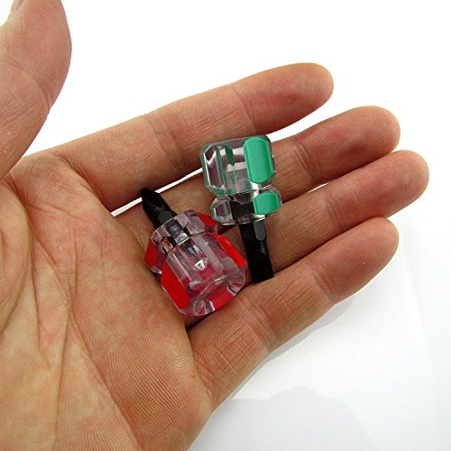 XMHF 4PCS Short Phillips & Slotted Screwdriver Set - 1.5 Inch Mini Screwdrivers for Electronics, Glasses, Watches & Small Device Repair