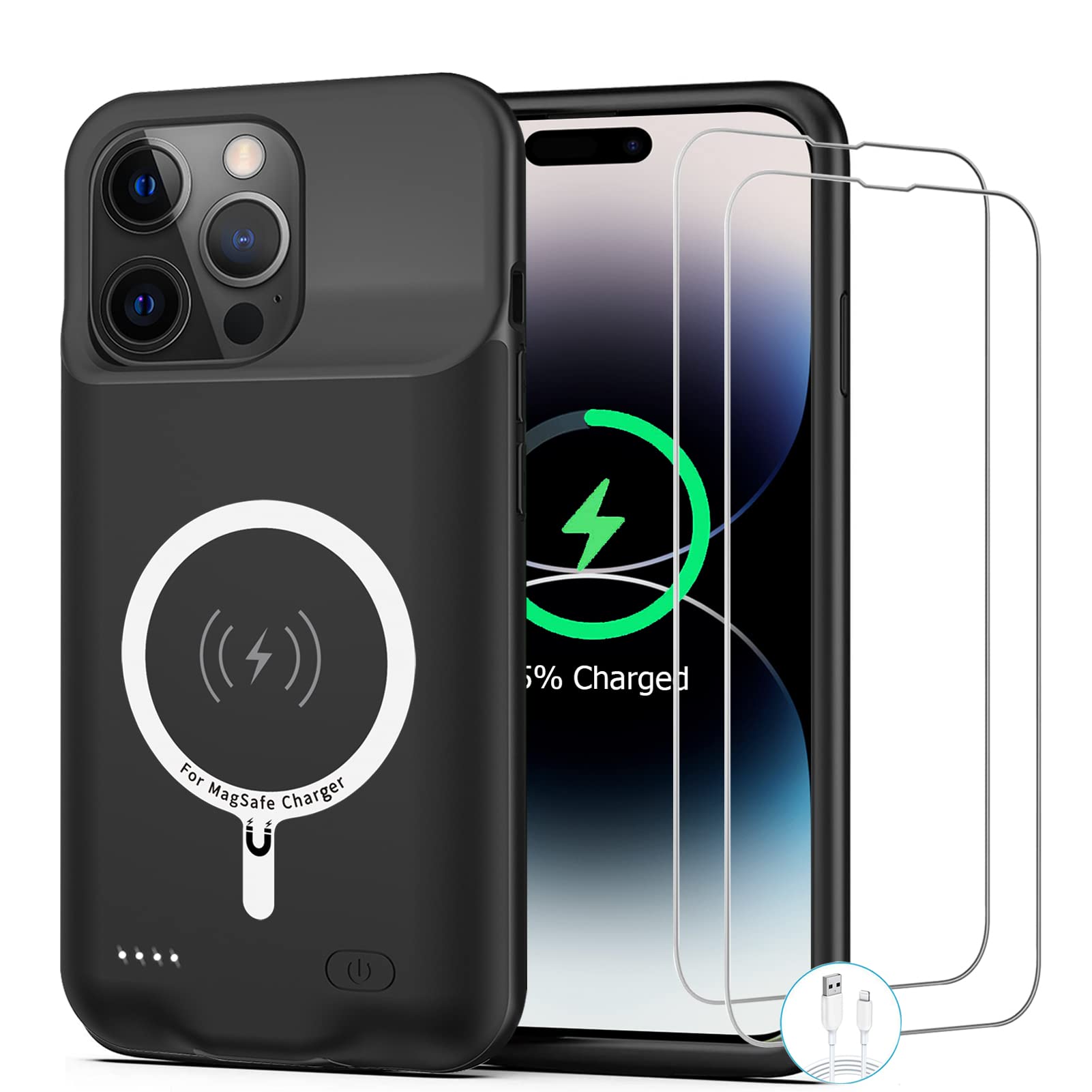 10800mAh Qi Wireless Charging Battery Case for iPhone 14 Pro Max (6.7