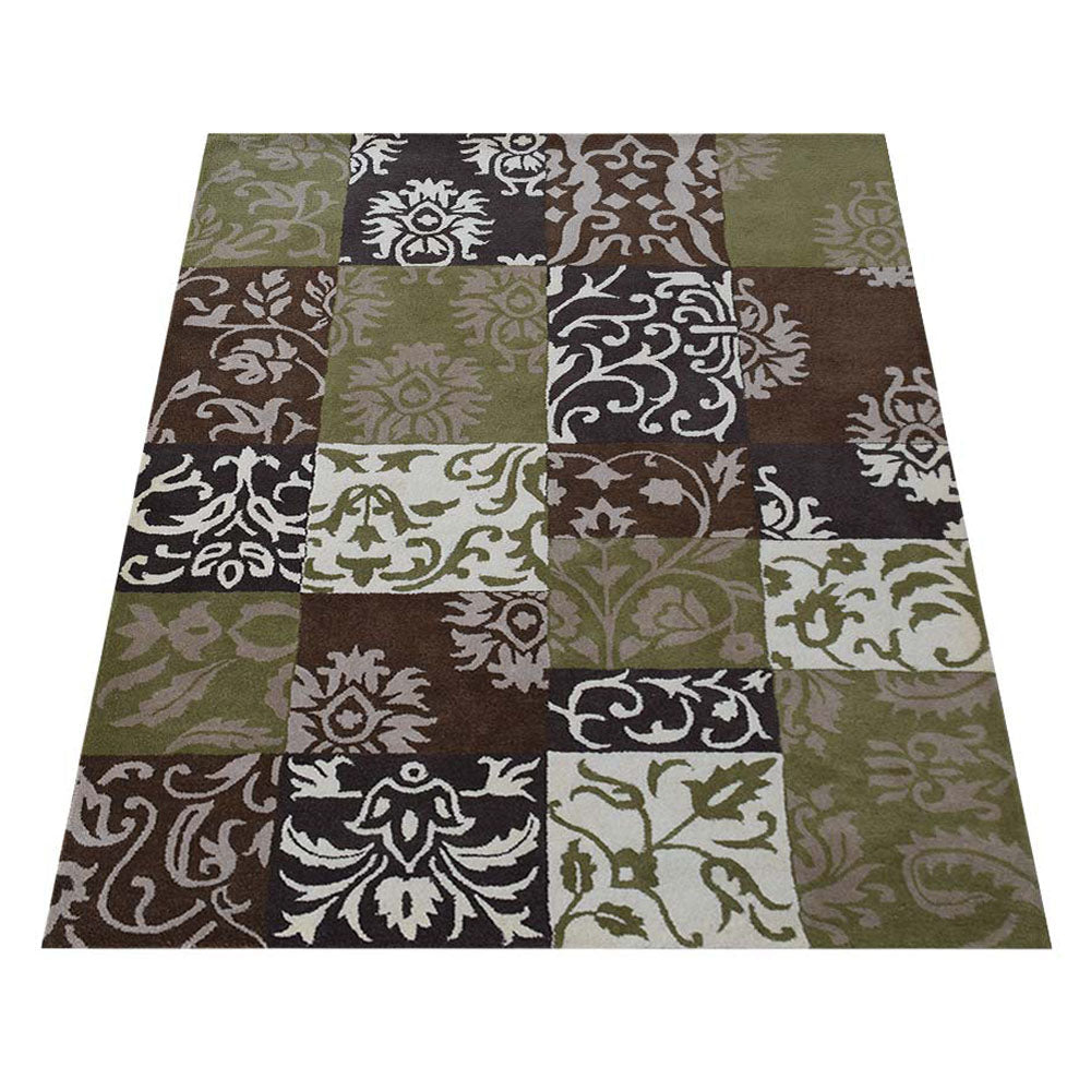 Premium Hand Tufted Hibiscus Floral Area Rug - Soft Non-Slip Living Room Carpet for Bedroom, Nursery & Home Decor