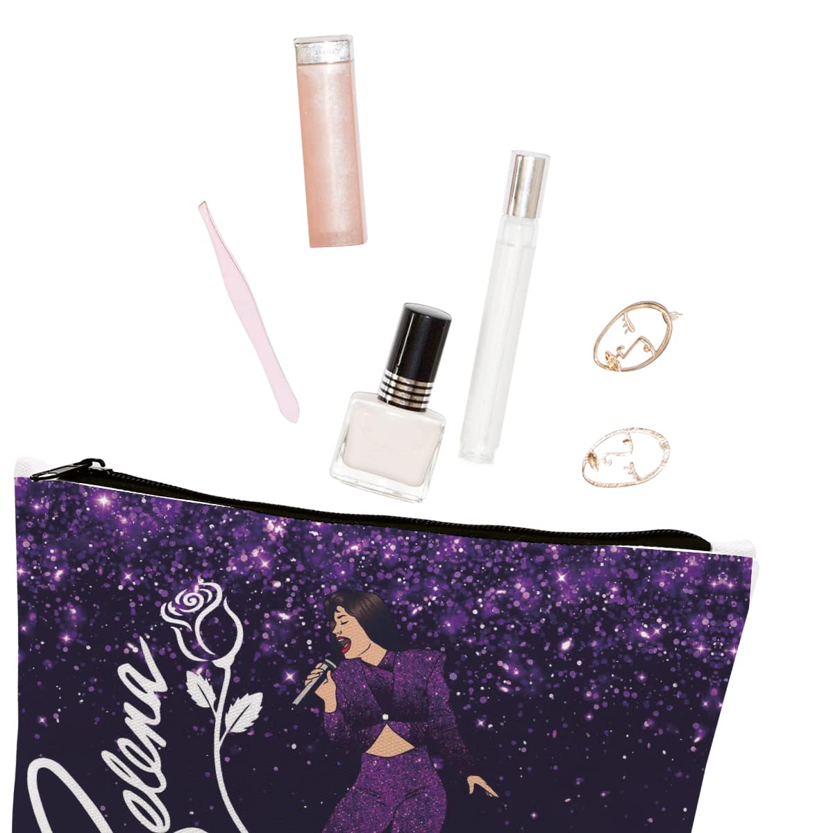 Stylish Singer-Themed Makeup & Toiletry Bag - Perfect Music Lover Gift with Lyrics Print for Women, BFF, Sister - Great for Graduation, Birthday & Christmas - Ideal for Travel, Concerts & Daily Use
