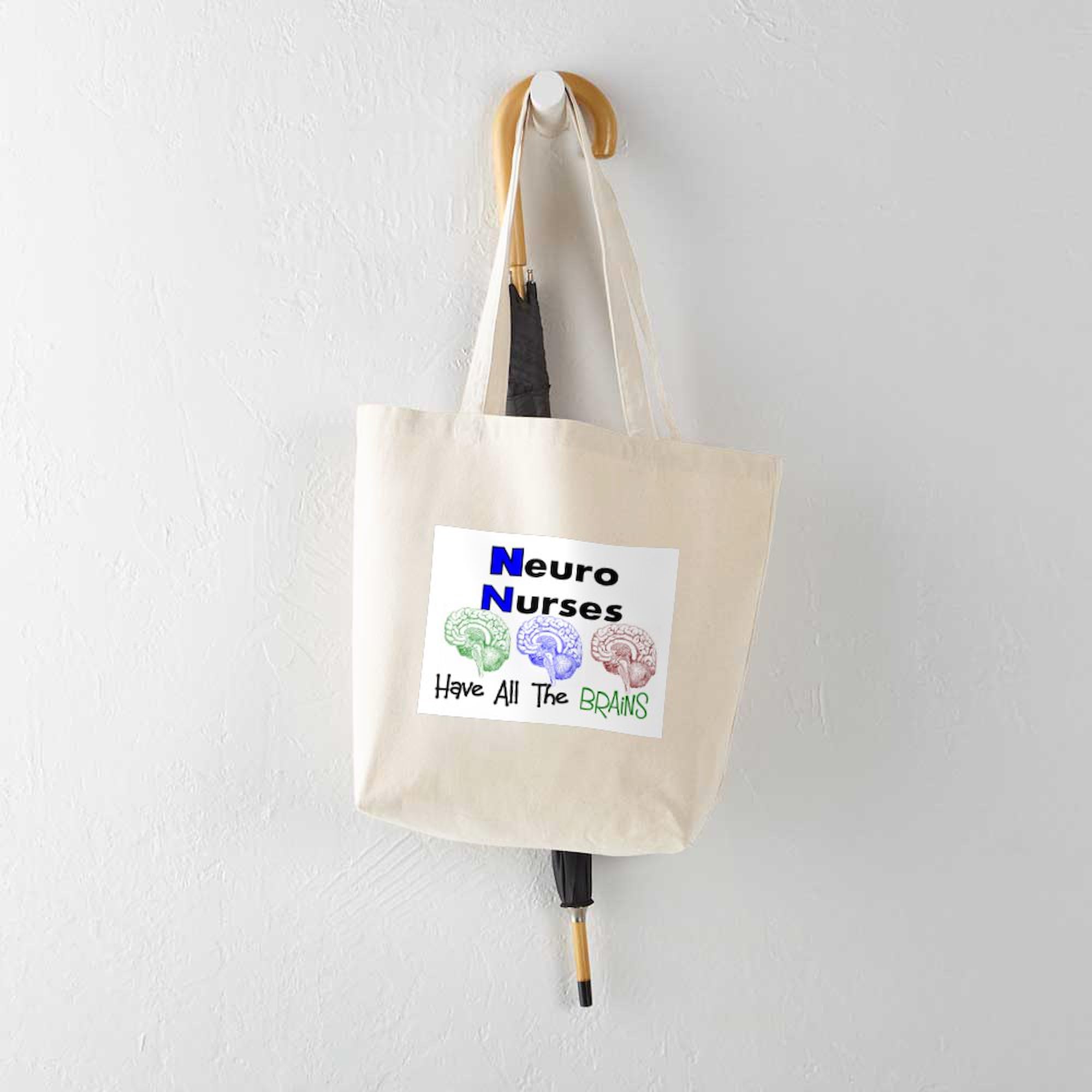 Nurse Tote Bag - Natural Canvas Reusable Shopping Bag for Work & Daily Use | Eco-Friendly Grocery Tote for Nurses, Students & Professionals