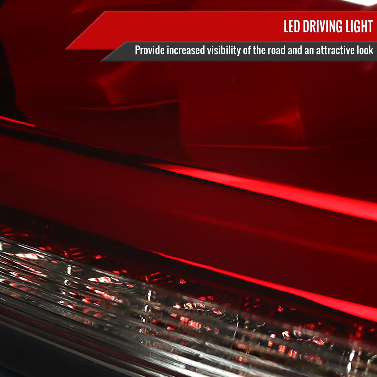 Genesis Coupe LED Tail Lights - Red Smoke Sequential Turn Signals & Brake Lights (Fits 2010-2016 Models) - Upgrade Your Ride with Enhanced Visibility & Style for Night Driving & Custom Car Shows