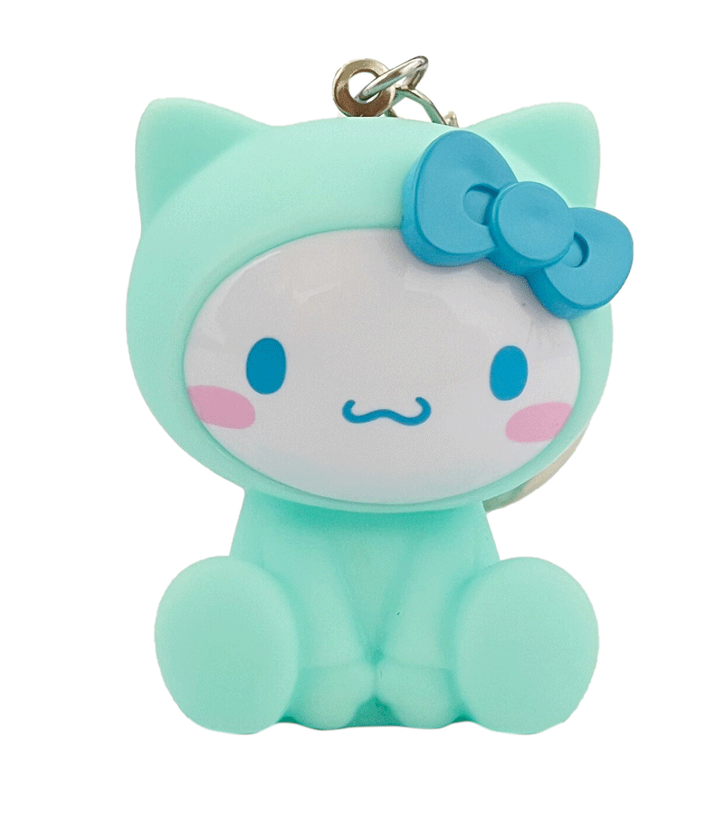 Sanrio Mint Cinnamon Roll Keychain - Cute Kawaii Character Keyring for Bags, Wallets & Backpacks - Perfect Gift for Anime Fans & Hello Kitty Lovers