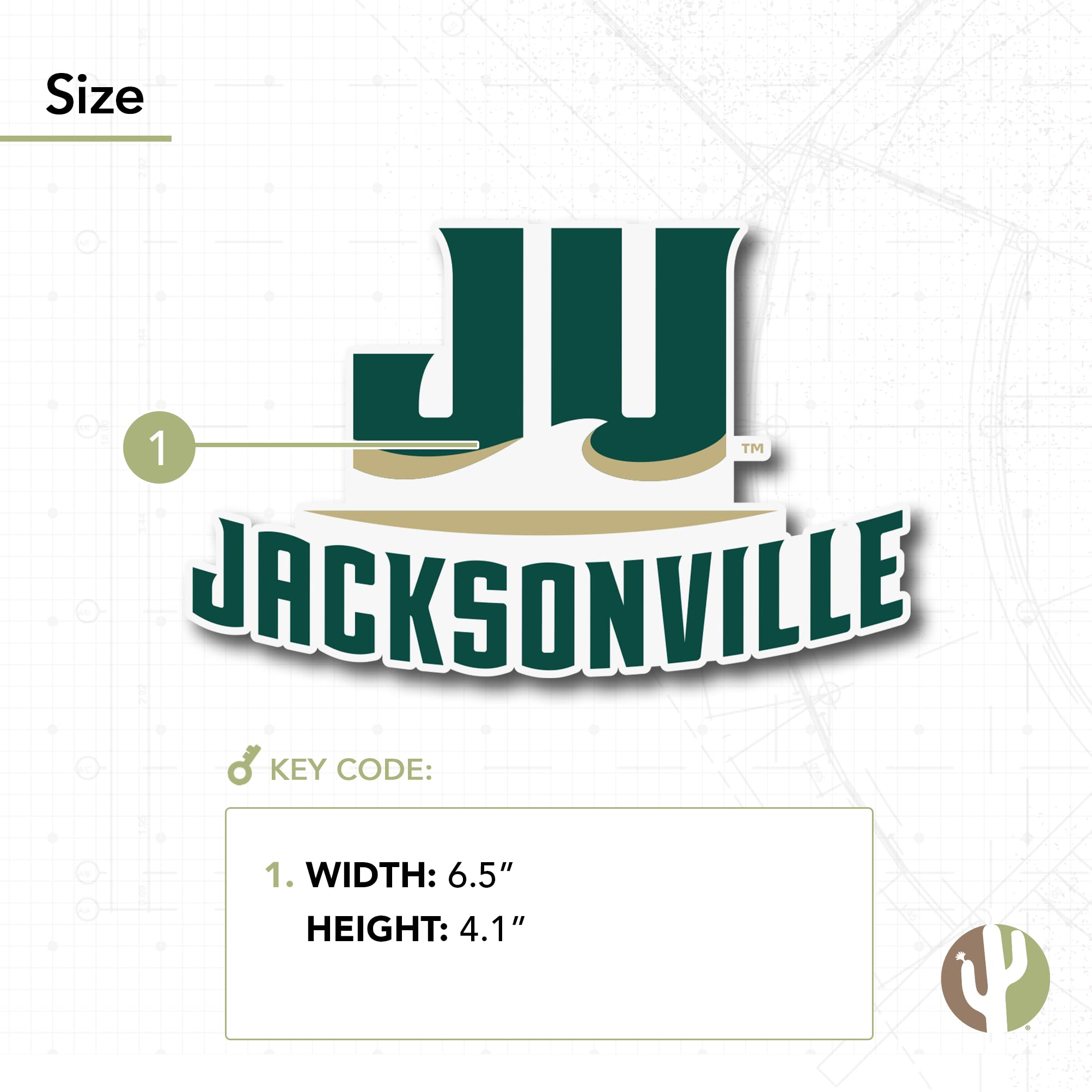 Jacksonville University JU Dolphins Vinyl Decal Sticker - Waterproof Laptop, Water Bottle, Car, Scrapbook Decor - Perfect for School Spirit, Gifts & Fan Accessories