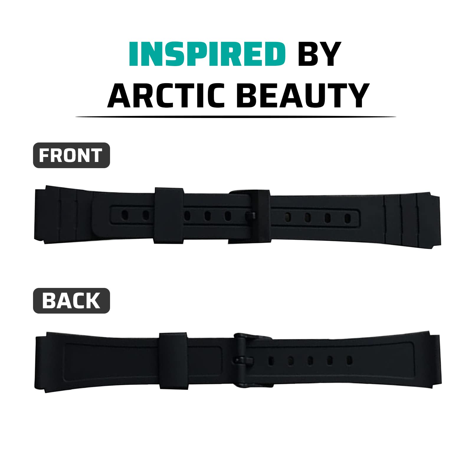 NAVZA Waterproof Silicone Rubber Replacement Watch Band for Casio F-91W - Durable & Comfortable Strap for Sports, Swimming & Outdoor Activities (Orange)