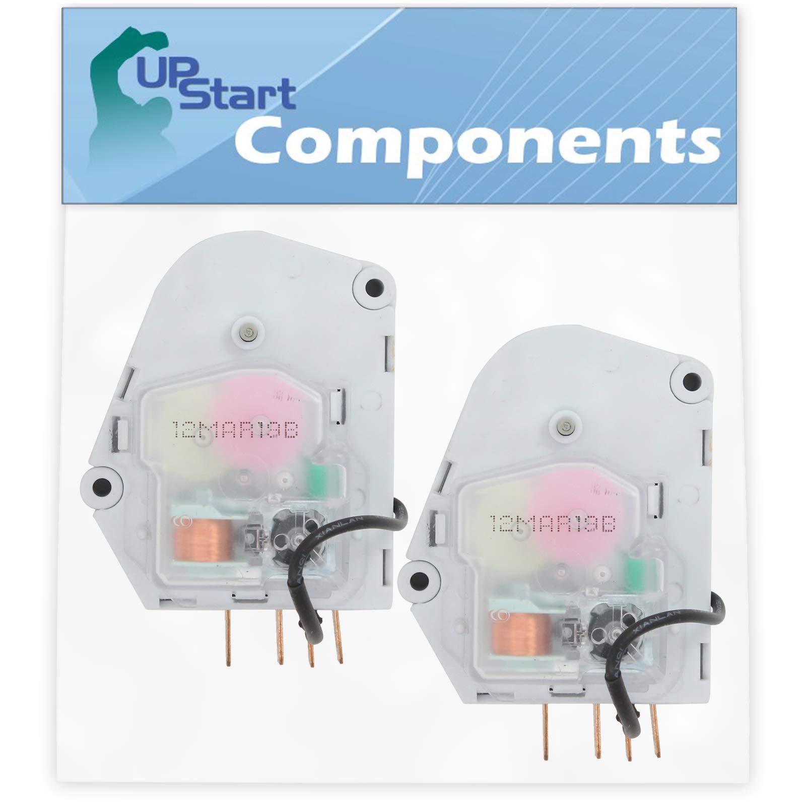 2-Pack W10822278 Refrigerator Defrost Timer Replacement for Kenmore/Sears 10656629500 - Compatible with 482493 Defrost Timer - UpStart Components Brand - Perfect for DIY Refrigerator Repair and Maintenance