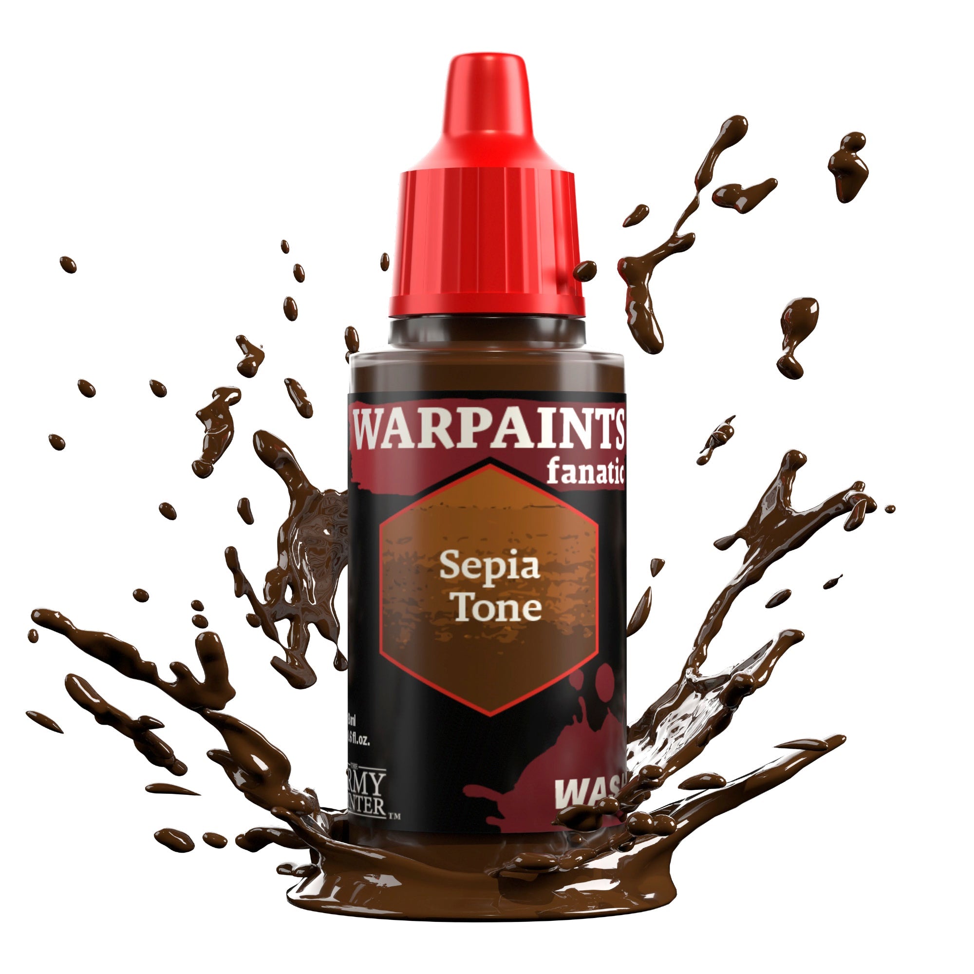 Warpaints Fanatic Wash: Sepia Tone - Premium Miniature Paint Wash for Warhammer & Tabletop Gaming - Perfect for Shading & Detailing Miniatures